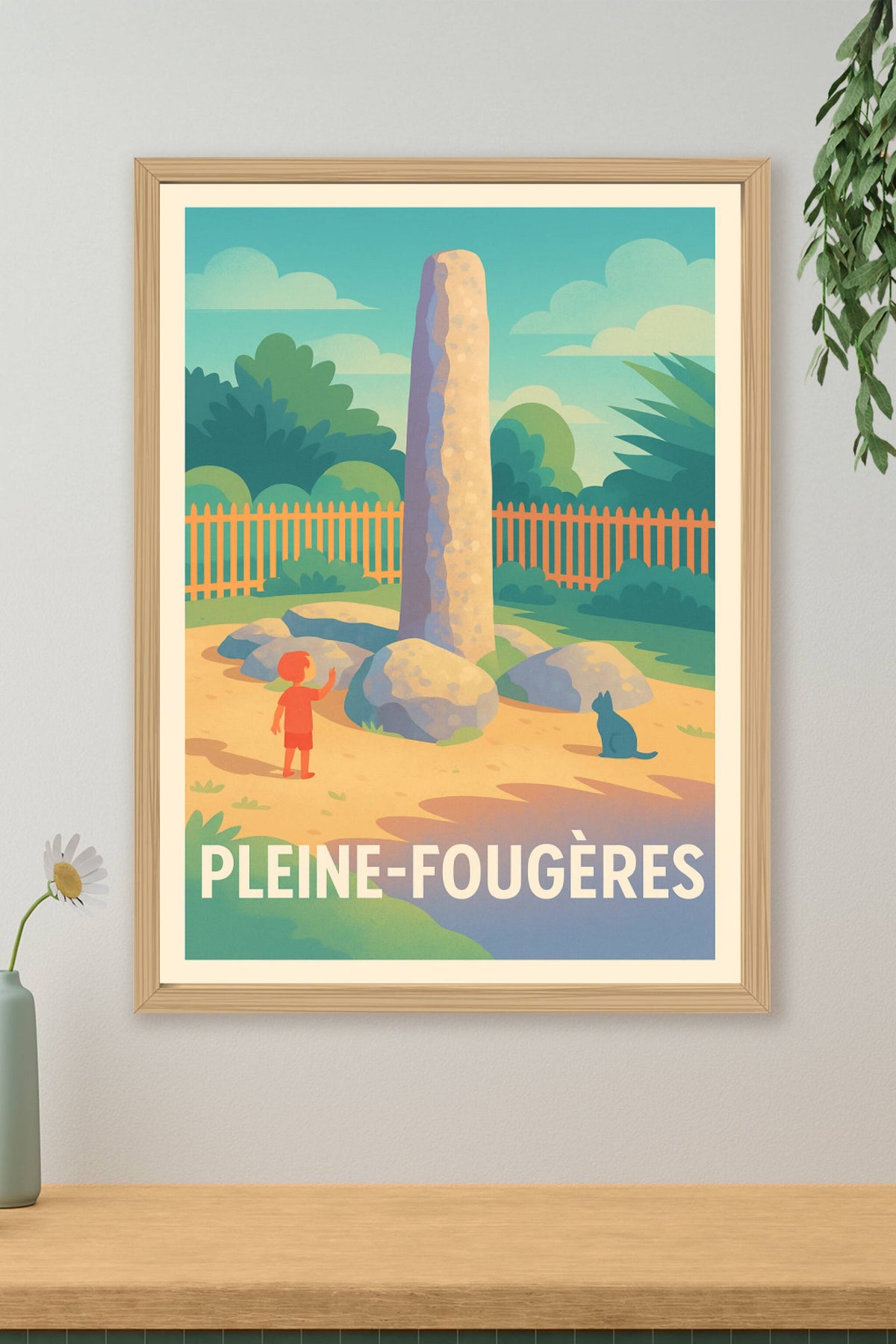 Affiche Pleine-Fougères — Un voyage dans le temps · poster d'art de Pleine-Fougères