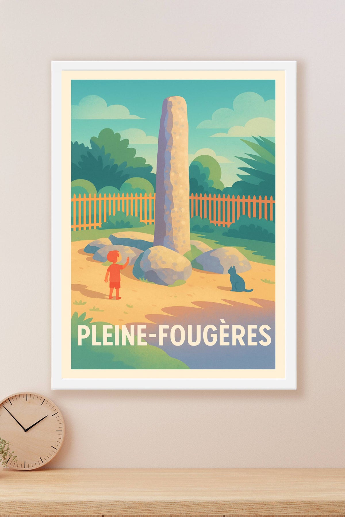 Affiche Pleine-Fougères — Un voyage dans le temps · poster d'art de Pleine-Fougères