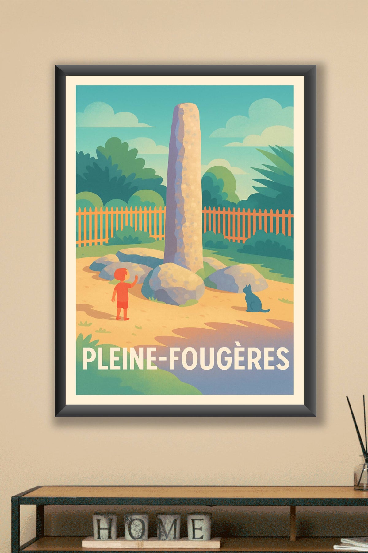 Affiche Pleine-Fougères — Un voyage dans le temps · poster d'art de Pleine-Fougères
