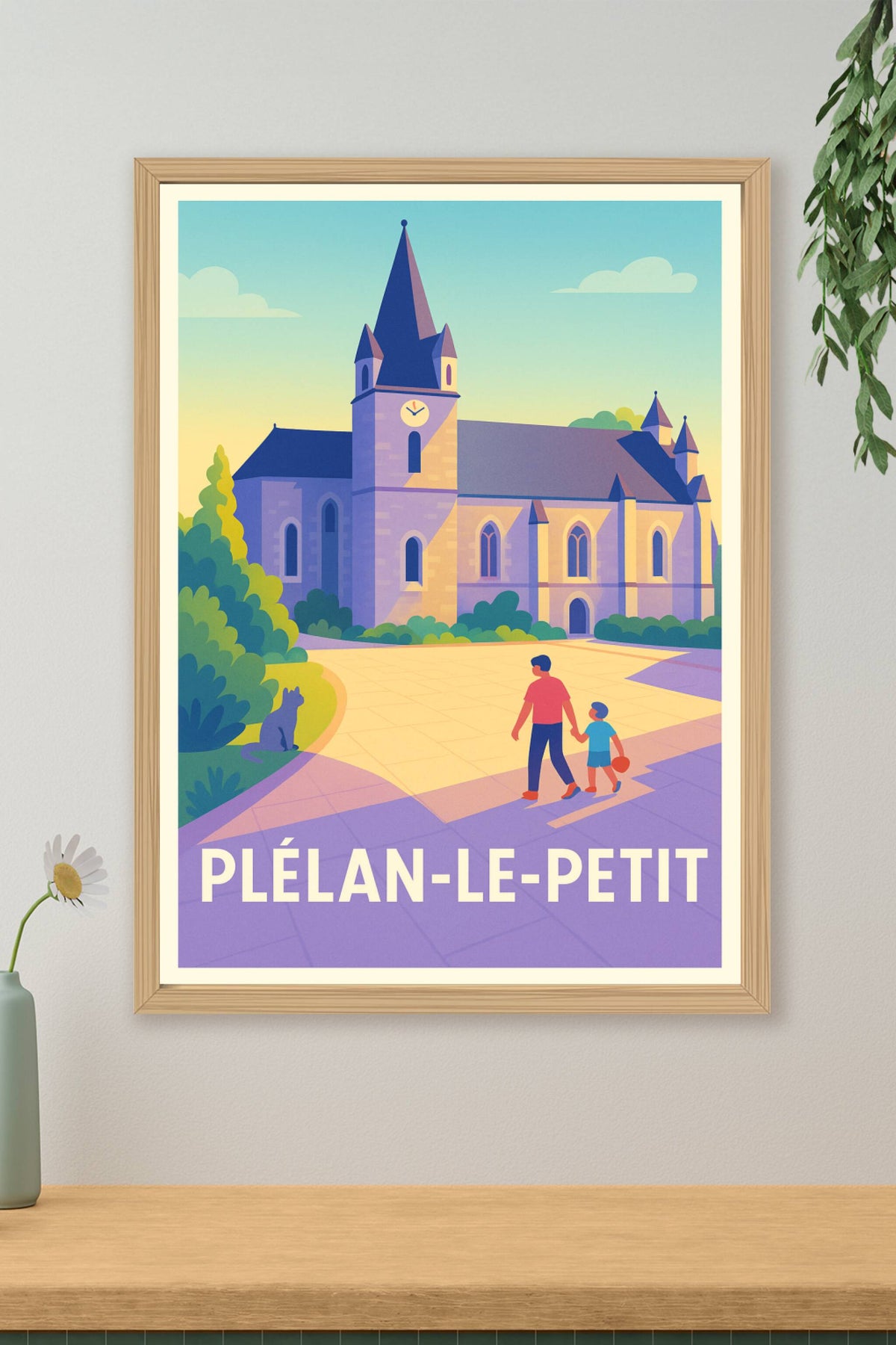 Affiche Plélan-le-Petit — Charme et Sérénité en Pays Breton · poster d'art de Plélan-le-Petit