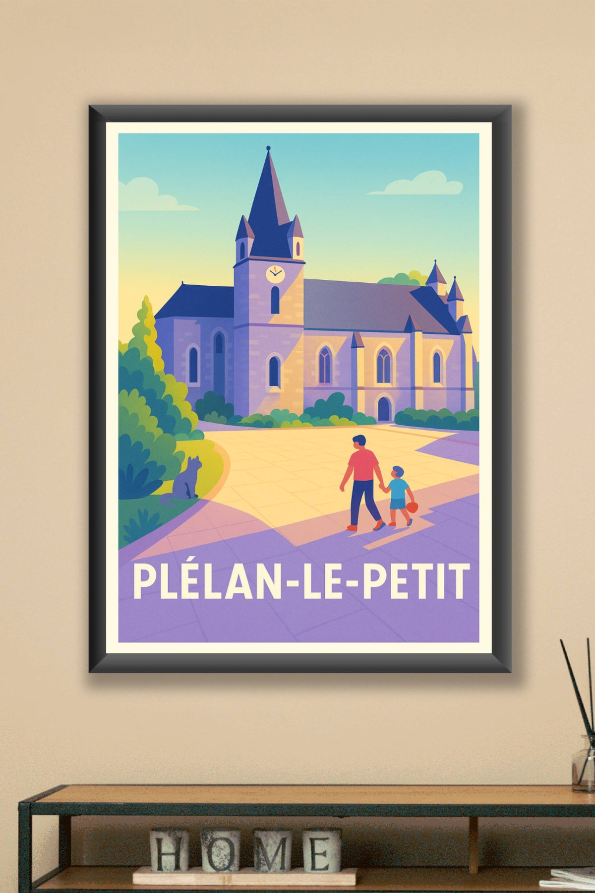 Affiche Plélan-le-Petit — Charme et Sérénité en Pays Breton · poster d'art de Plélan-le-Petit
