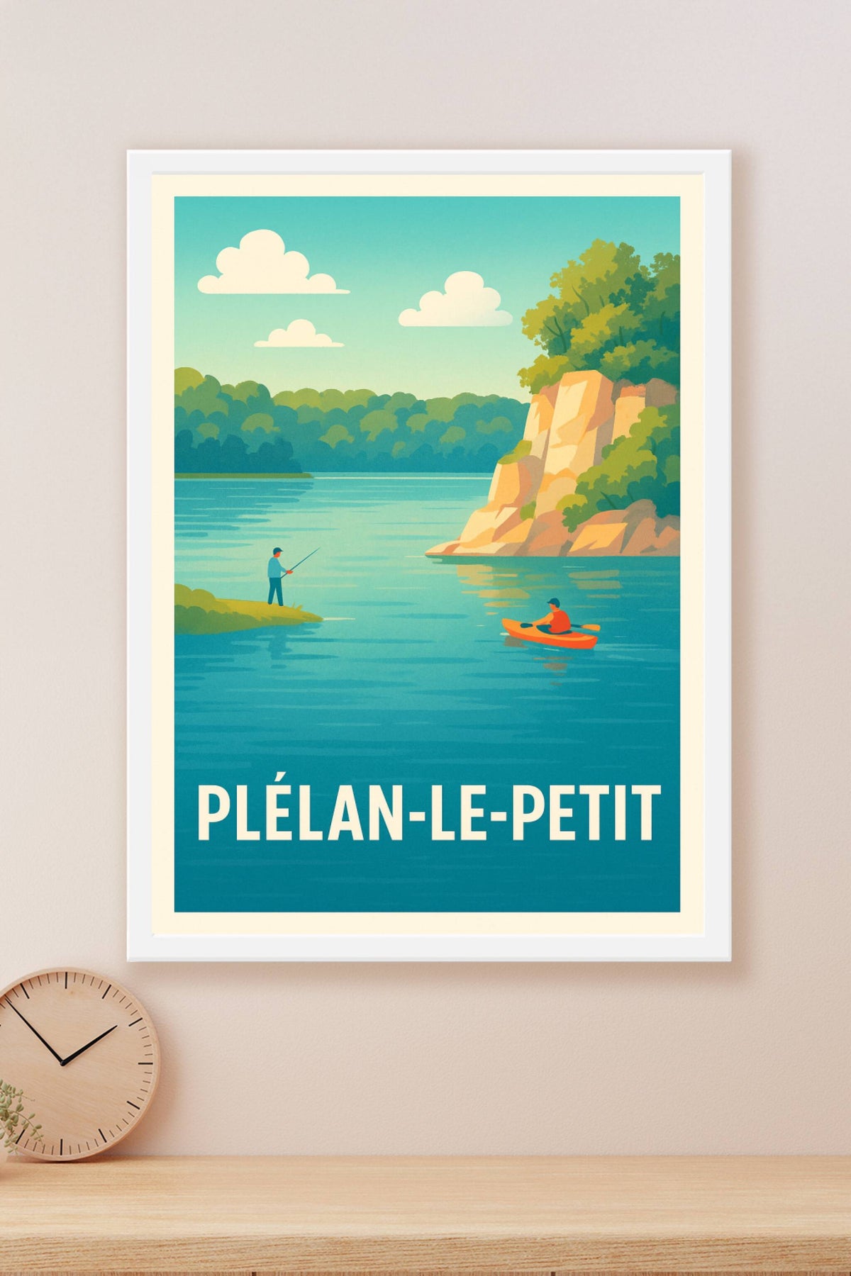 Affiche Plélan-le-Petit — Sérénité au fil de l'eau · poster d'art de Plélan-le-Petit