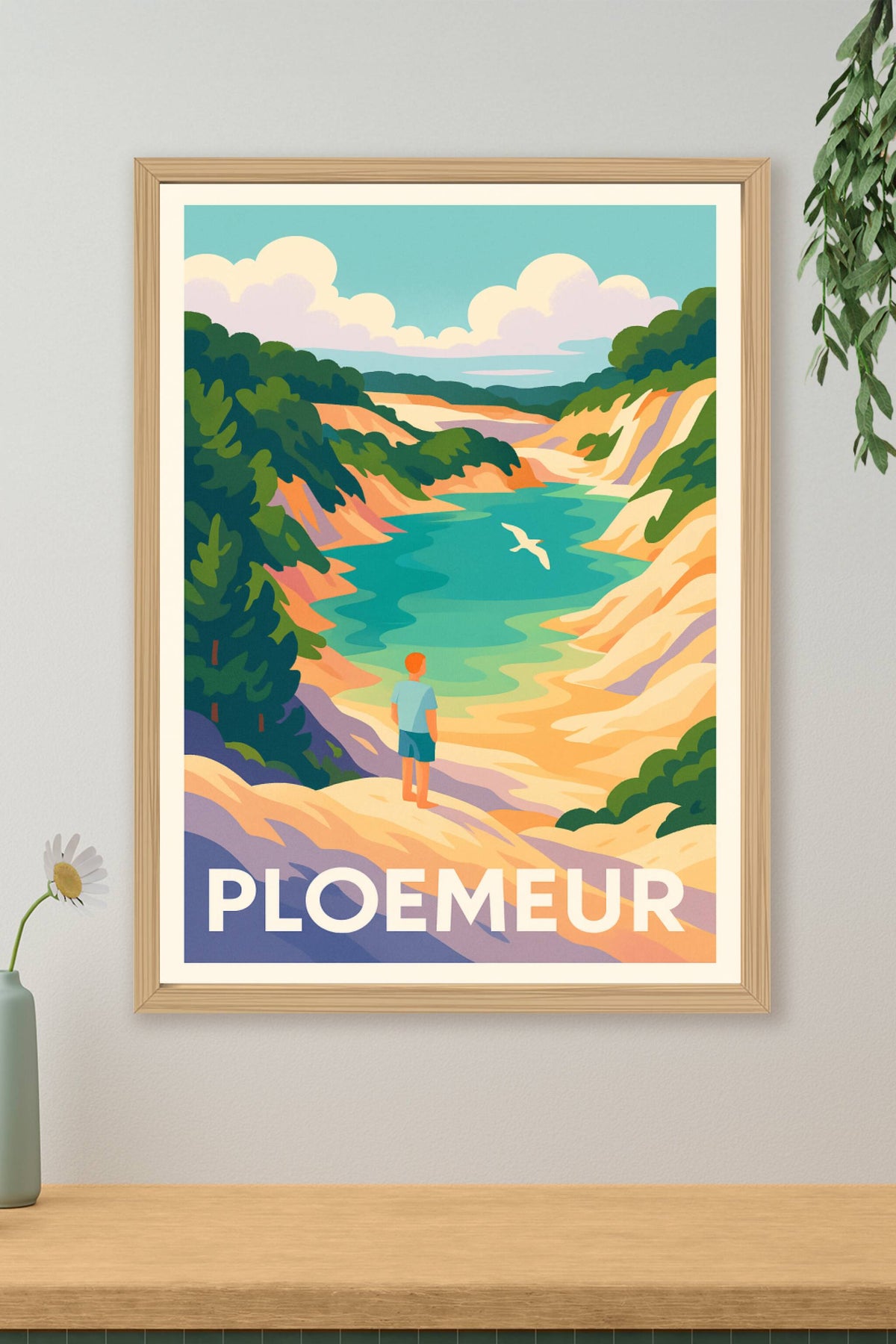 Affiche Ploemeur — Invitation à la découverte de la nature bretonne · poster d'art de Ploemeur