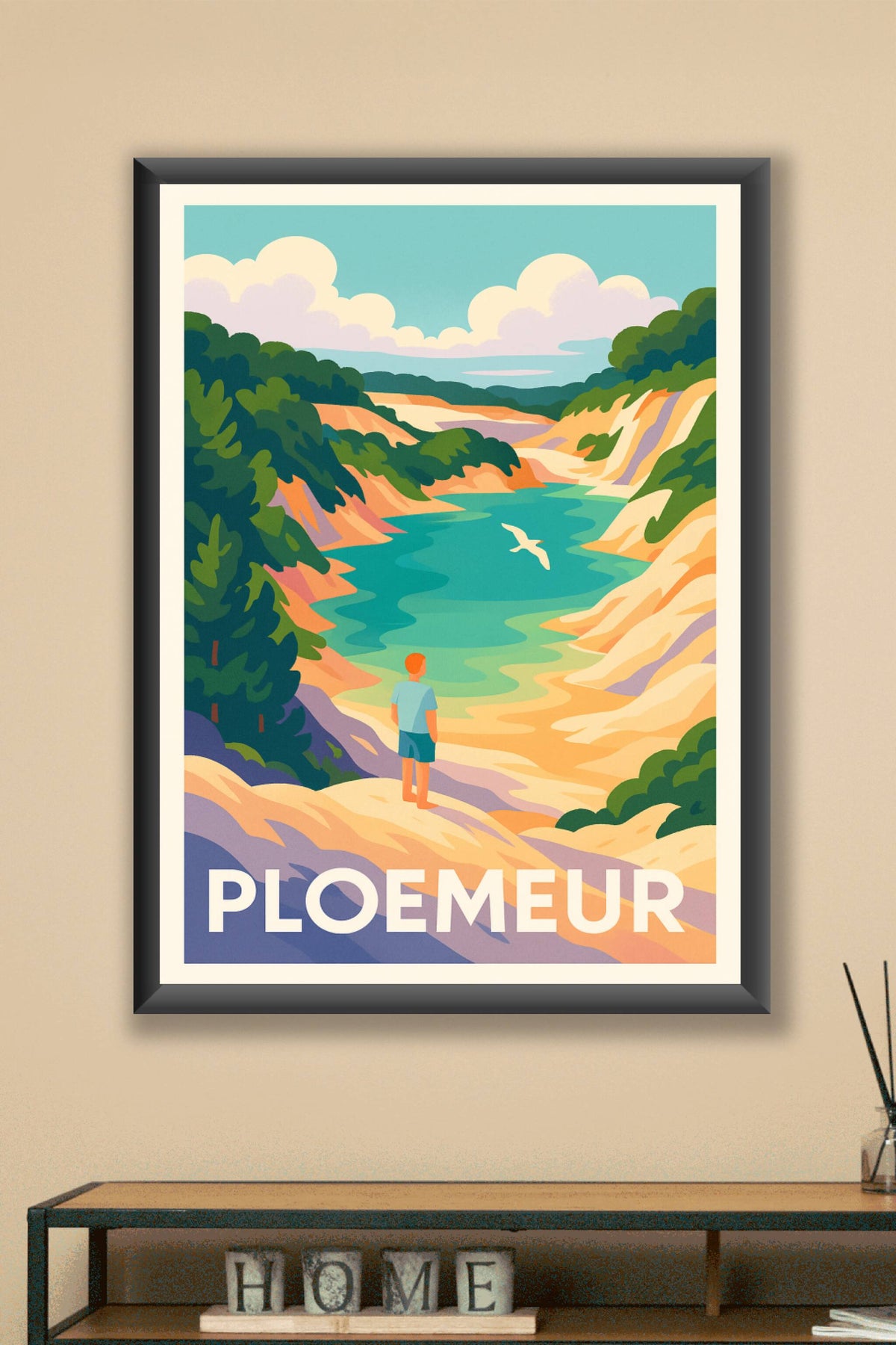 Affiche Ploemeur — Invitation à la découverte de la nature bretonne · poster d'art de Ploemeur