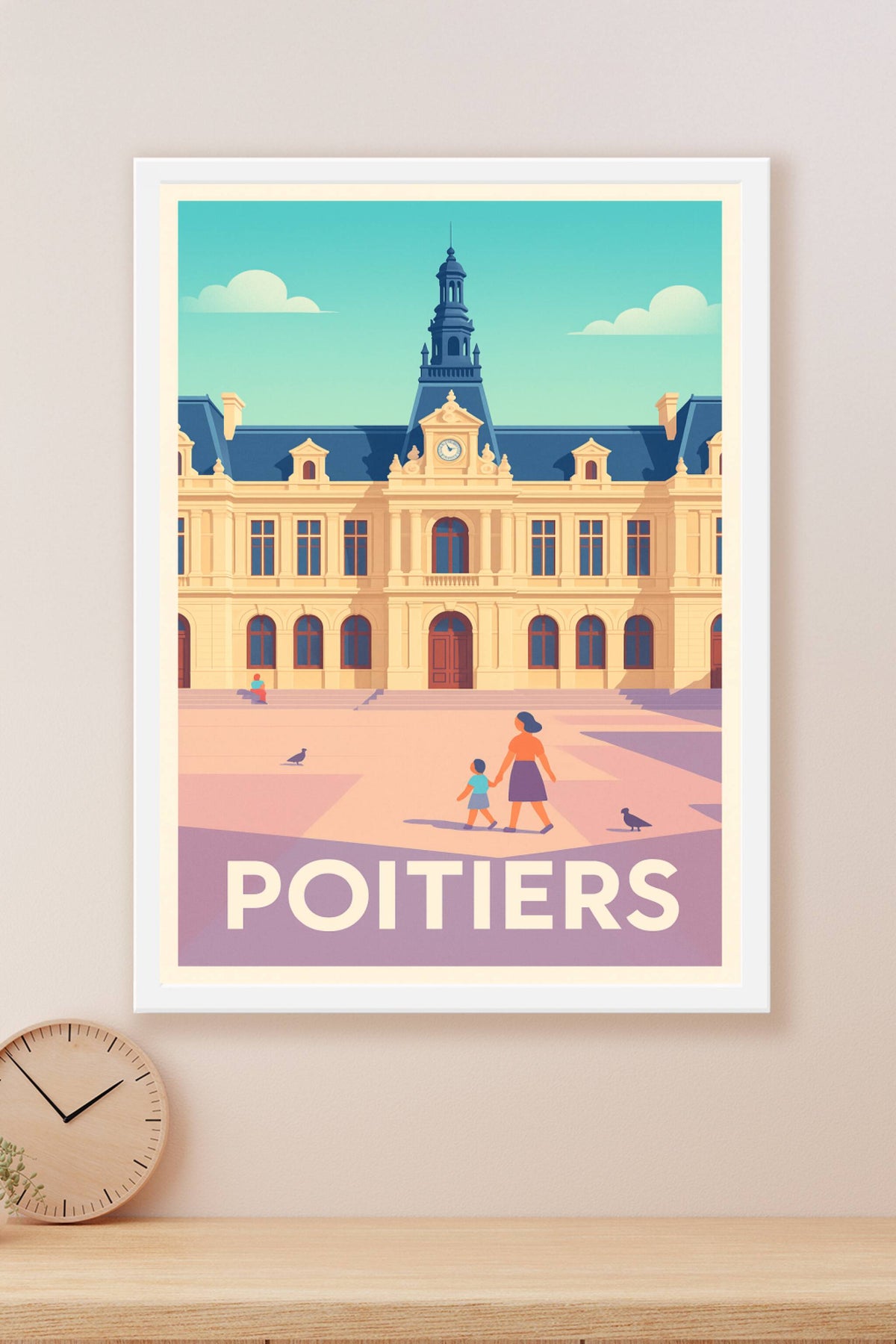 Affiche Poitiers — Élégance et patrimoine historique · poster d'art de Poitiers
