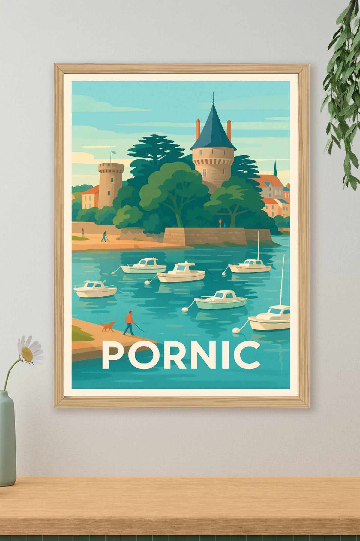 Affiche Pornic — Charme et sérénité du port breton · poster d'art de Pornic