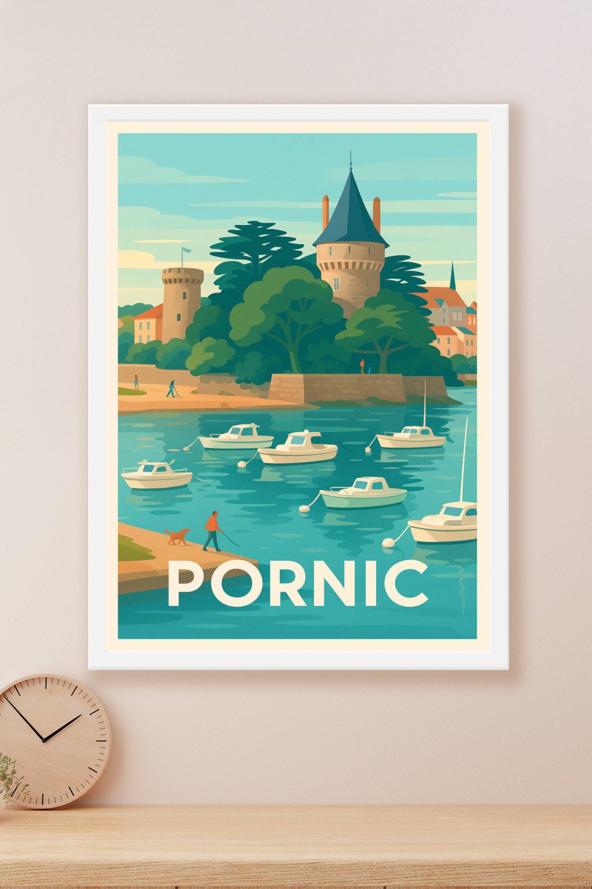 Affiche Pornic — Charme et sérénité du port breton · poster d'art de Pornic