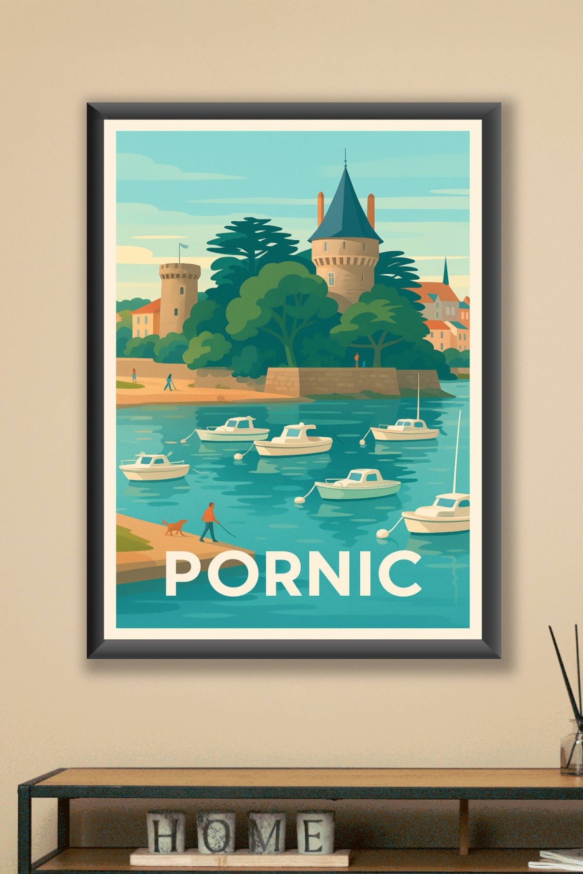 Affiche Pornic — Charme et sérénité du port breton · poster d'art de Pornic