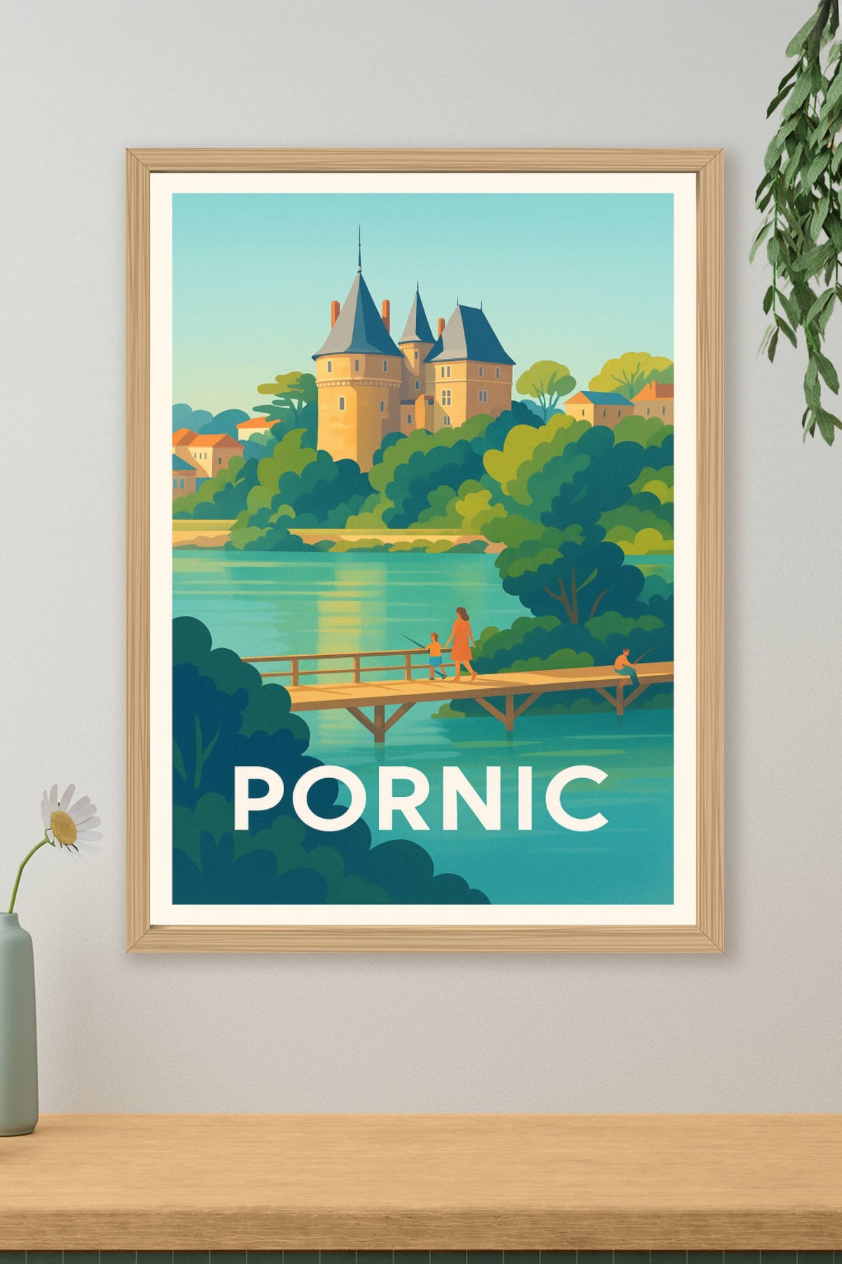 Affiche Pornic — Évasion bucolique au cœur de la nature · poster d'art de Pornic