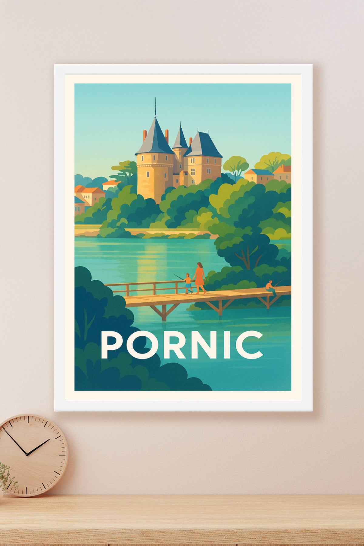Affiche Pornic — Évasion bucolique au cœur de la nature · poster d'art de Pornic
