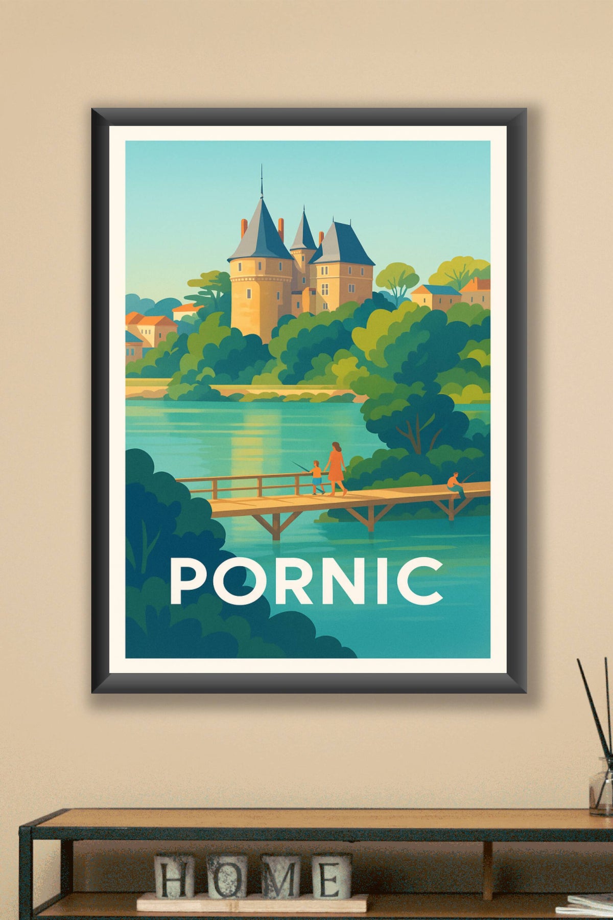 Affiche Pornic — Évasion bucolique au cœur de la nature · poster d'art de Pornic