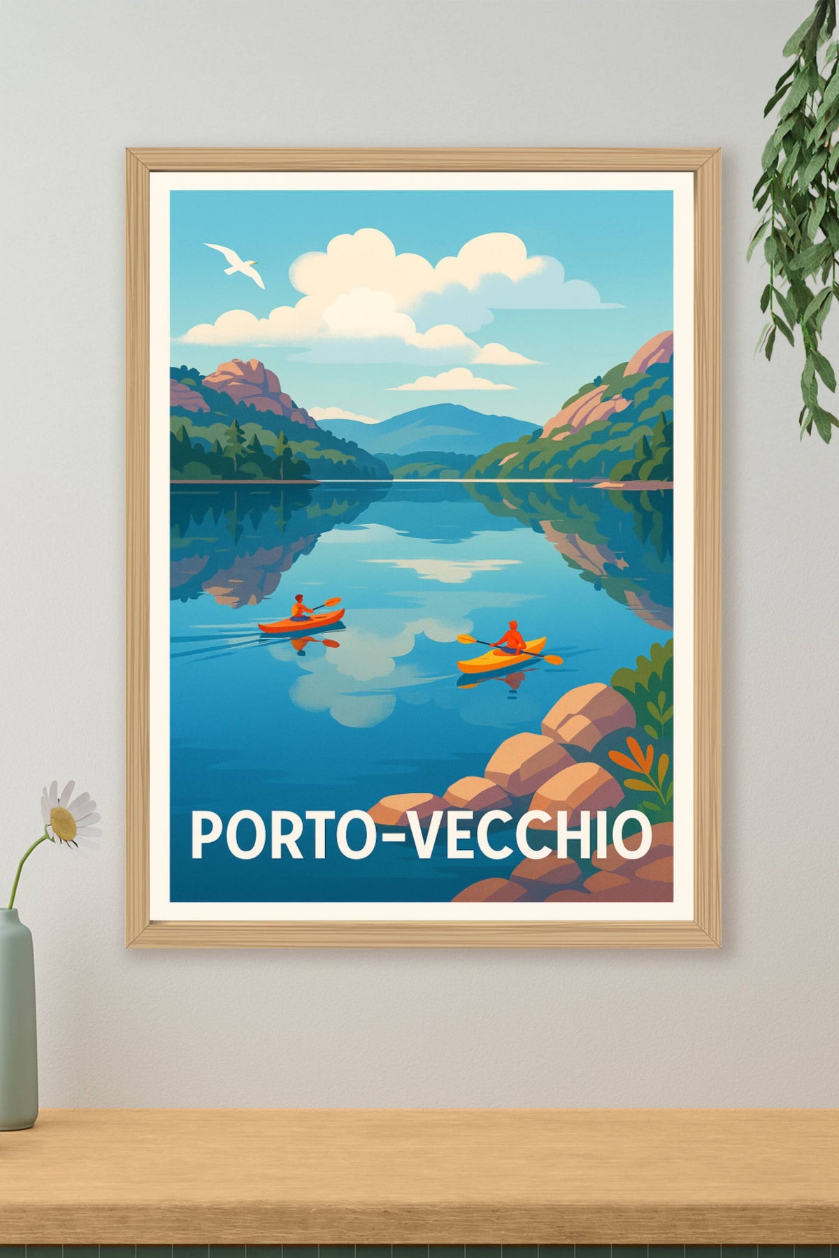 Affiche Porto-Vecchio — Sérénité et aventure en harmonie · poster d'art de Porto-Vecchio