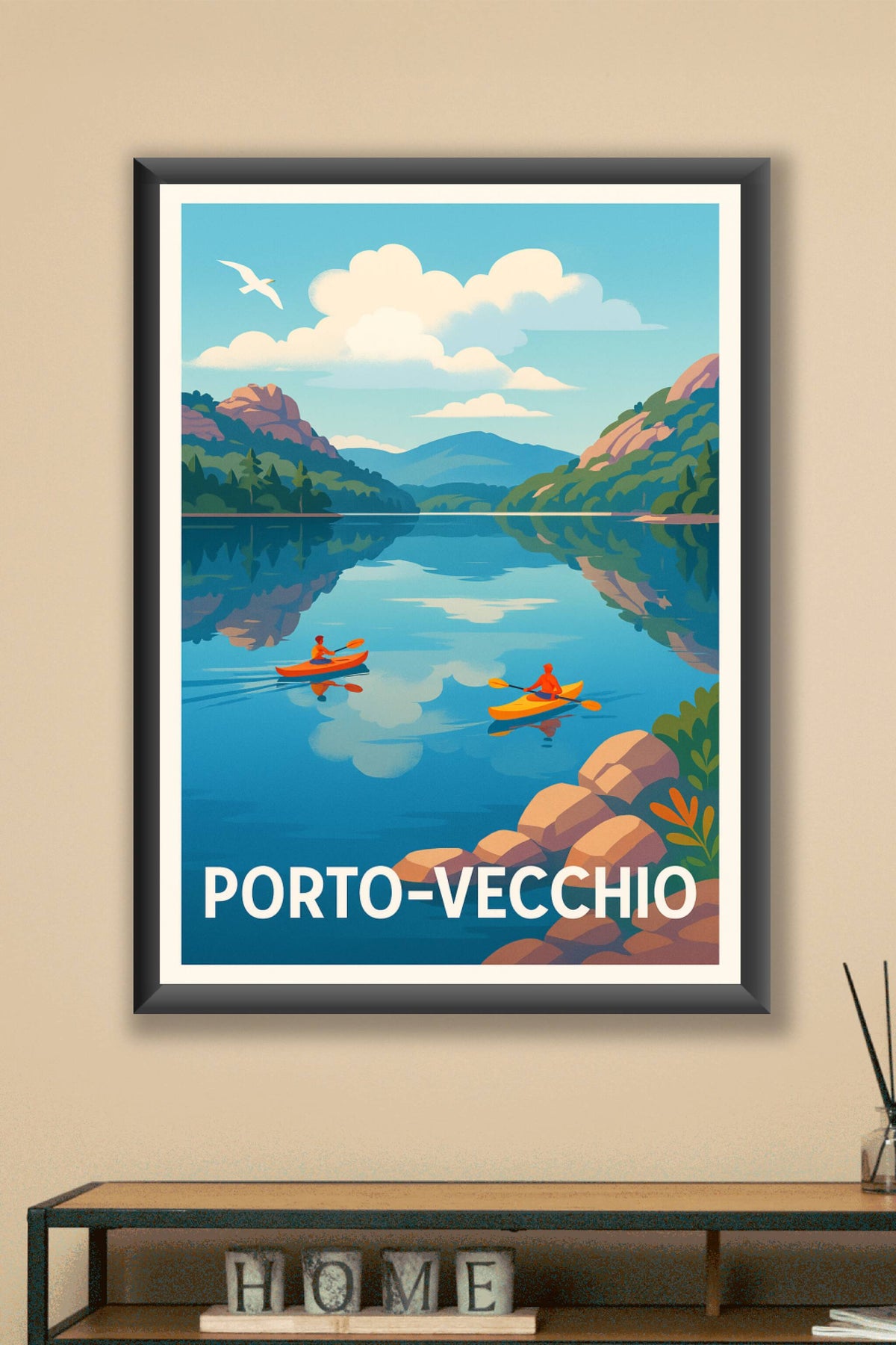 Affiche Porto-Vecchio — Sérénité et aventure en harmonie · poster d'art de Porto-Vecchio
