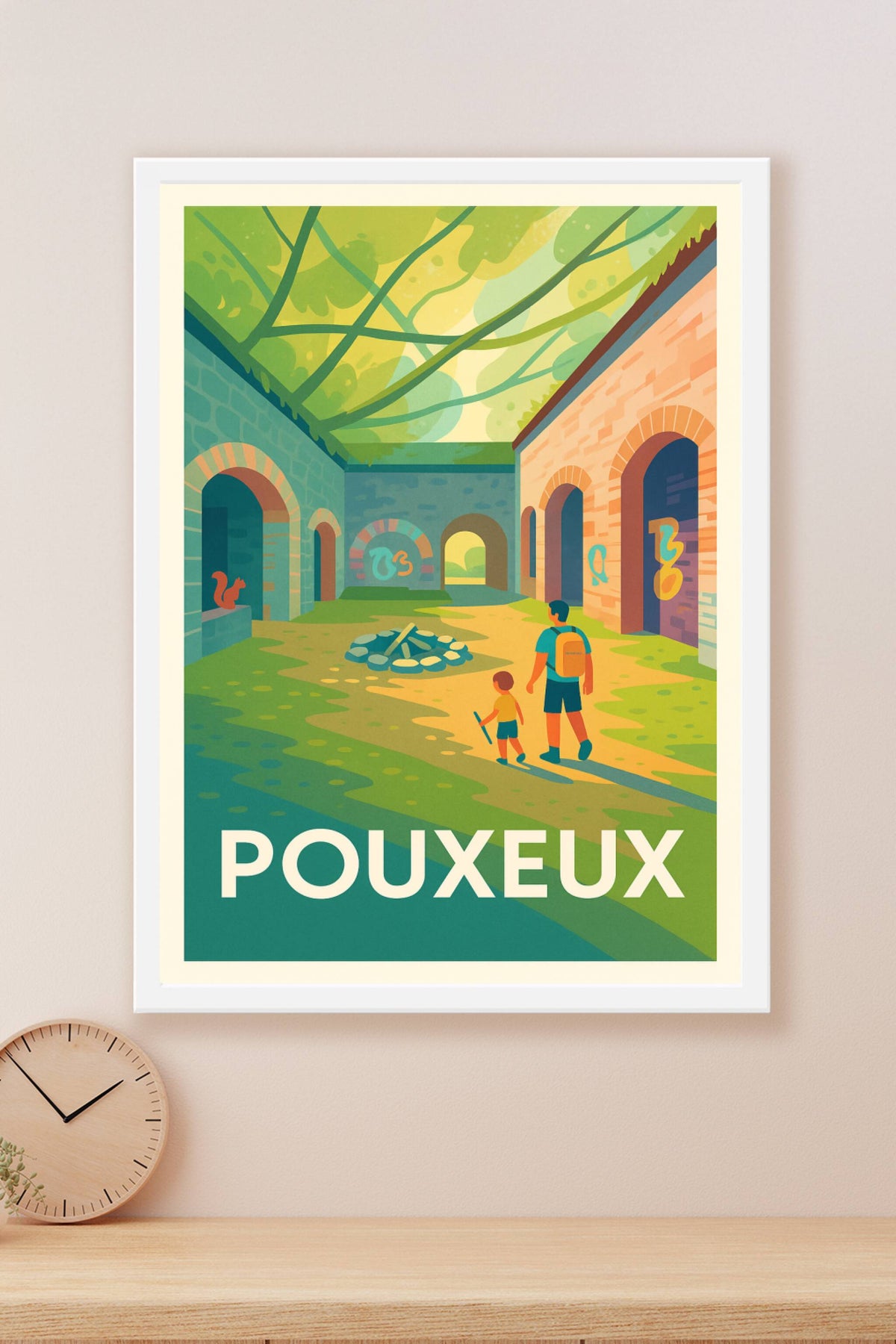 Affiche Pouxeux — Un havre de nature et de patrimoine · poster d'art de Pouxeux
