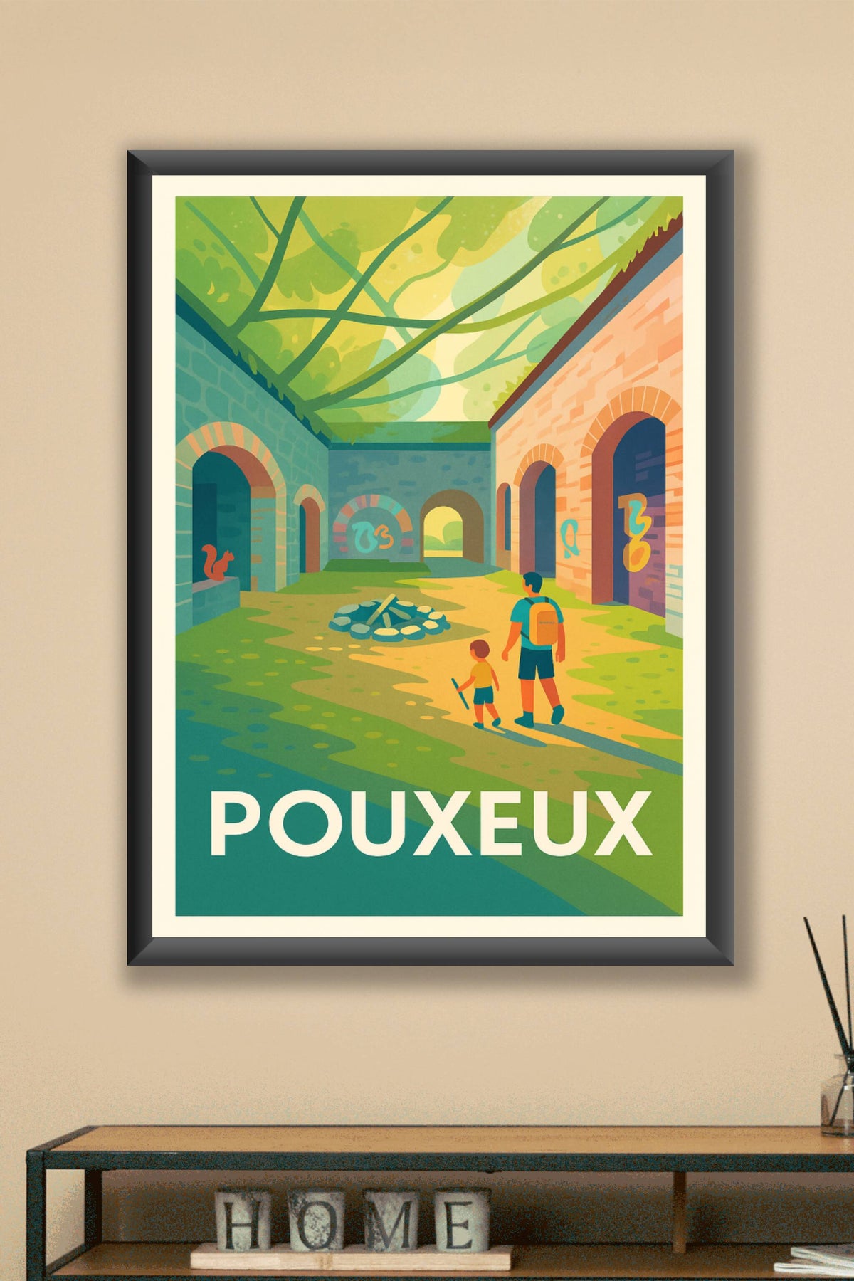 Affiche Pouxeux — Un havre de nature et de patrimoine · poster d'art de Pouxeux