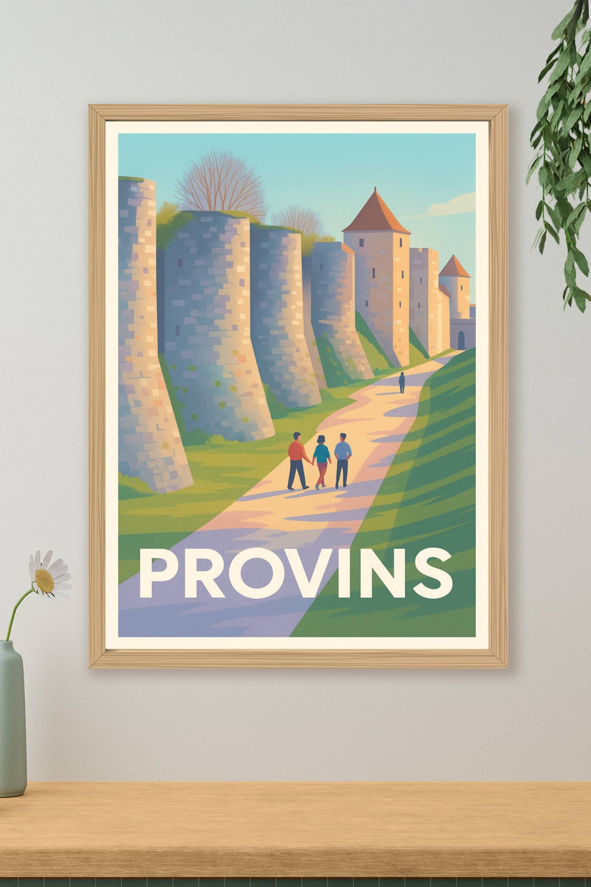 Affiche Provins — Promenade au cœur des remparts médiévaux · poster d'art de Provins
