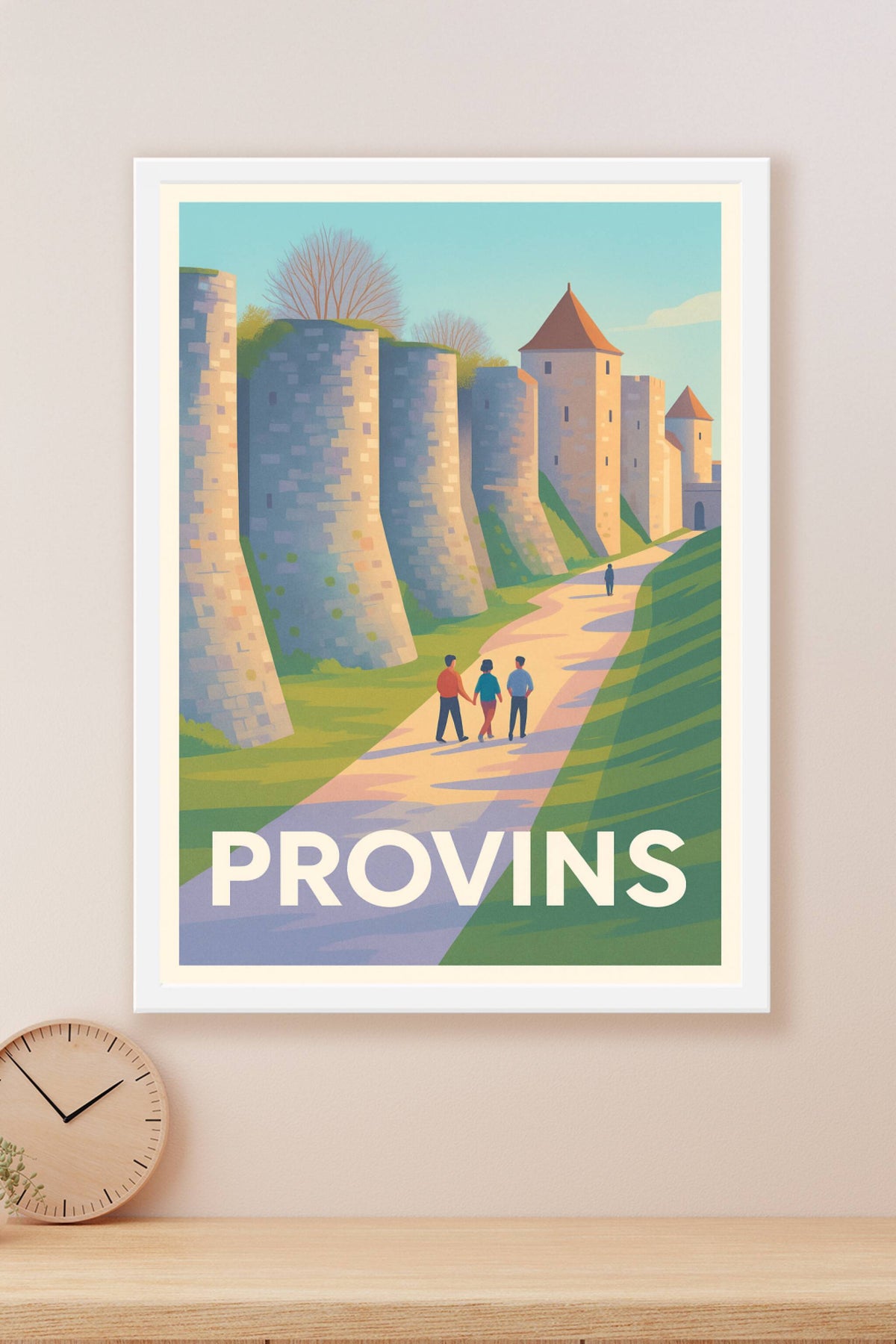Affiche Provins — Promenade au cœur des remparts médiévaux · poster d'art de Provins