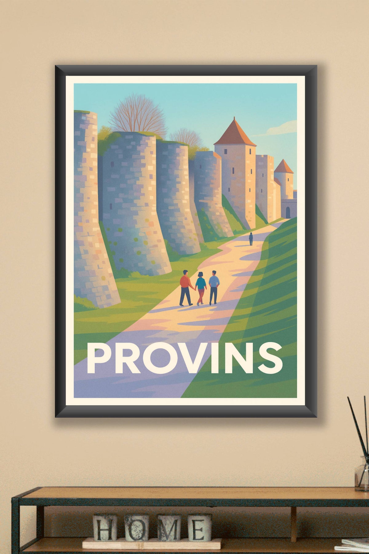 Affiche Provins — Promenade au cœur des remparts médiévaux · poster d'art de Provins