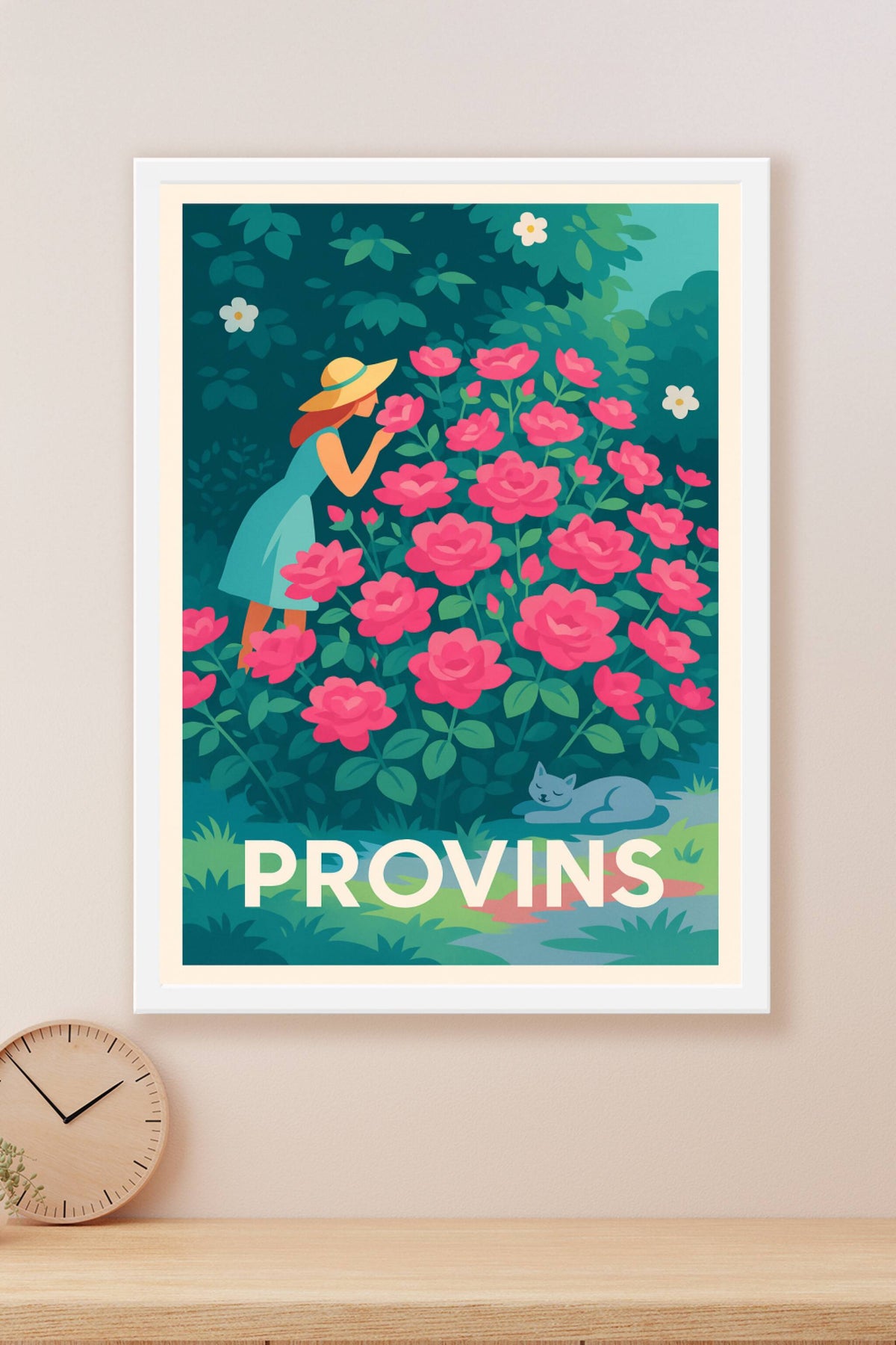 Affiche Provins — Douceur florale en pleine nature · poster d'art de Provins