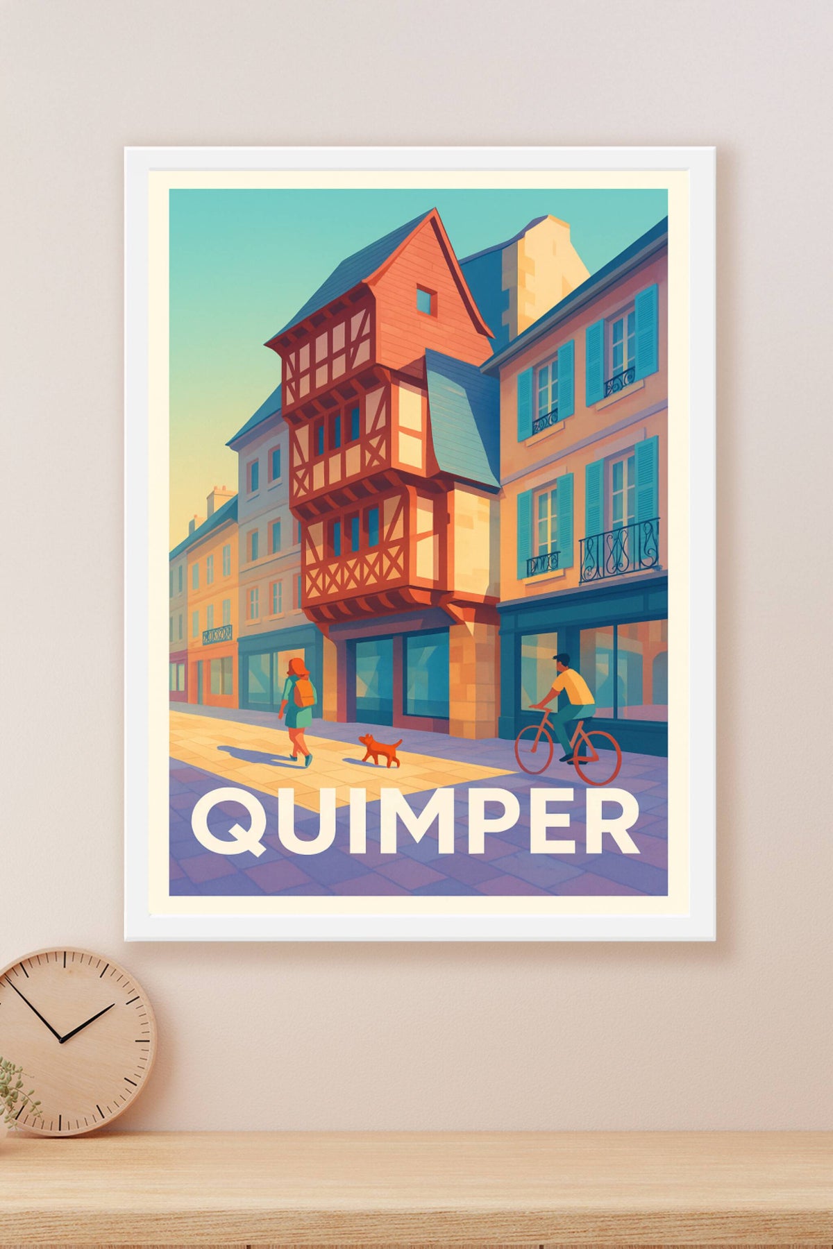 Affiche Quimper — Charme breton en lumière douce · poster d'art de Quimper