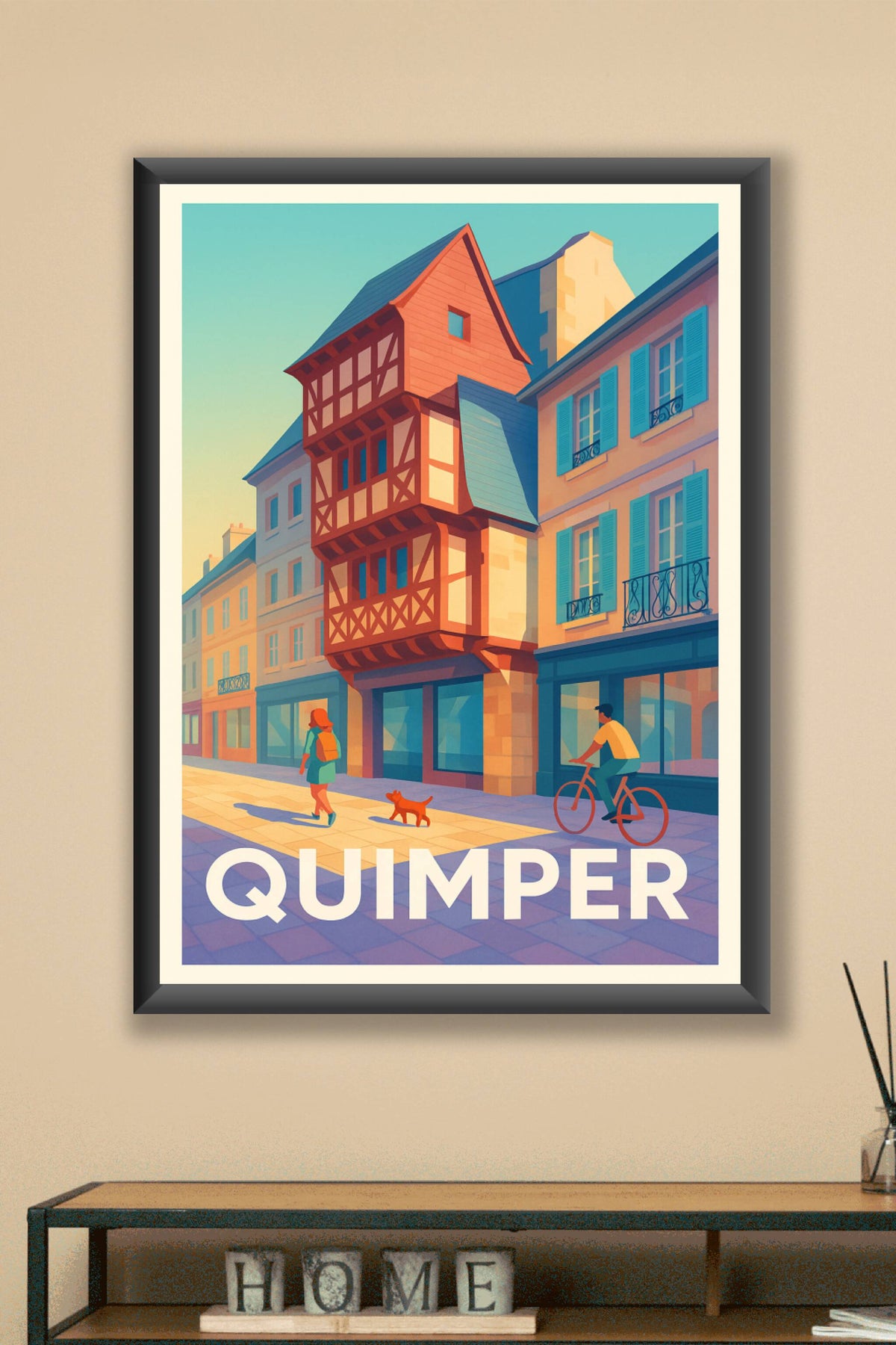 Affiche Quimper — Charme breton en lumière douce · poster d'art de Quimper