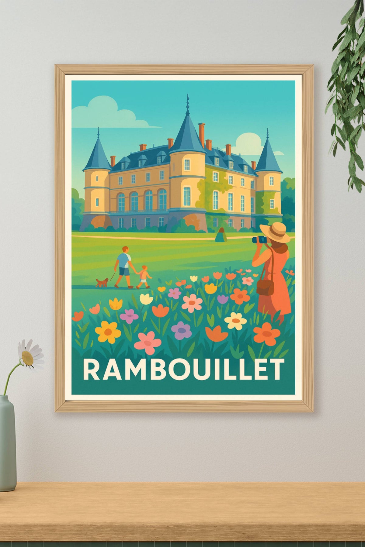 Affiche Rambouillet — Charme bucolique et patrimoine · poster d'art de Rambouillet