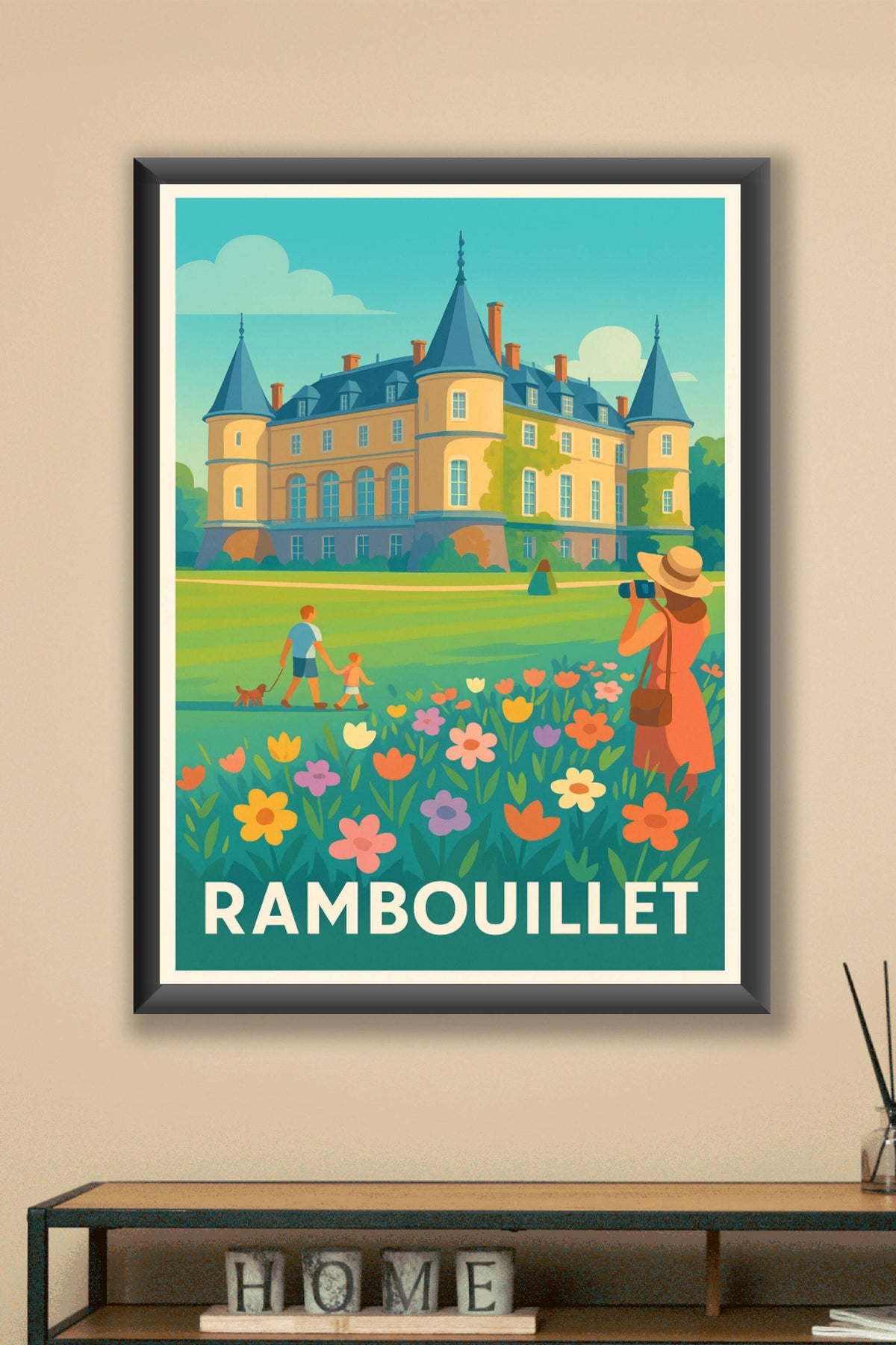 Affiche Rambouillet — Charme bucolique et patrimoine · poster d'art de Rambouillet