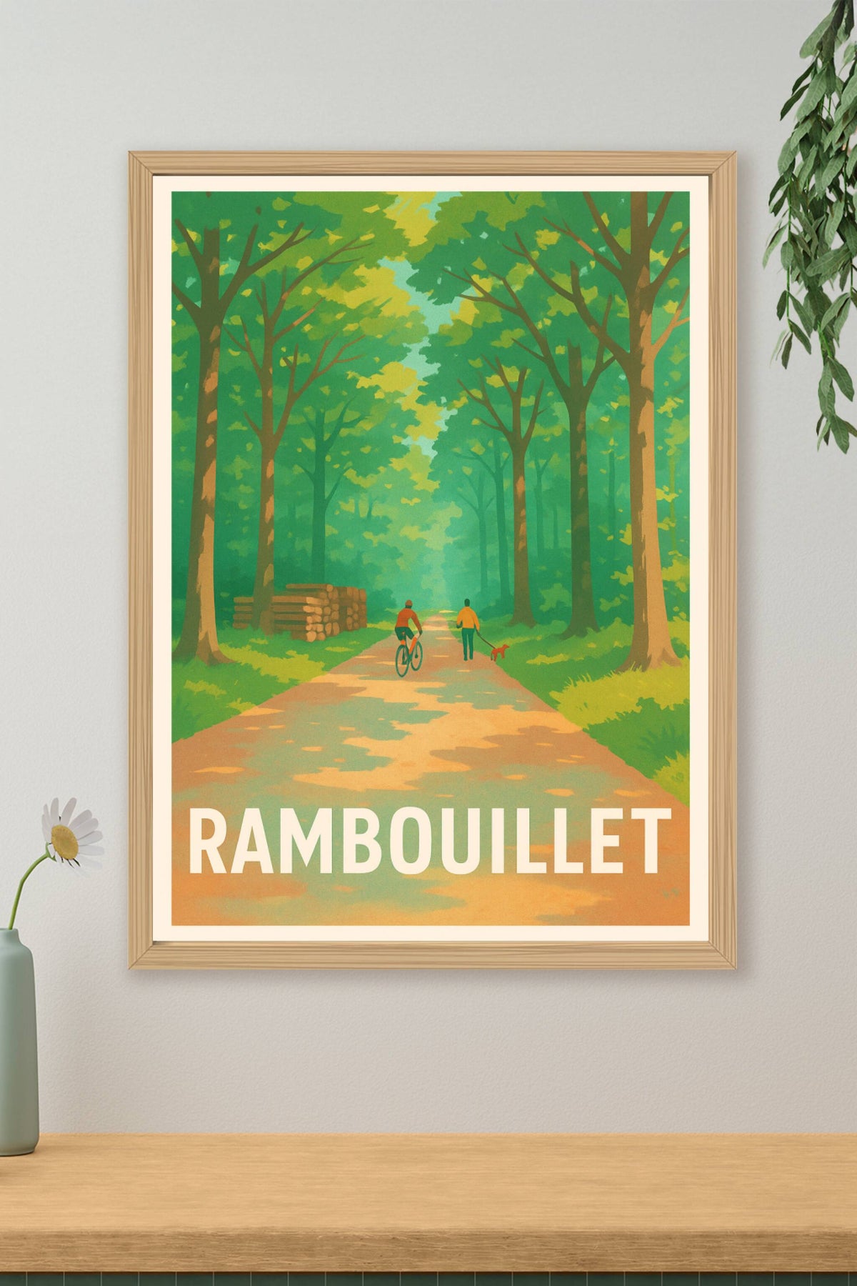 Affiche Rambouillet — Balade paisible en forêt · poster d'art de Rambouillet