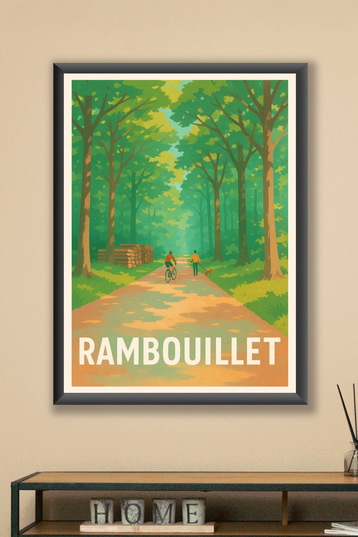 Affiche Rambouillet — Balade paisible en forêt · poster d'art de Rambouillet