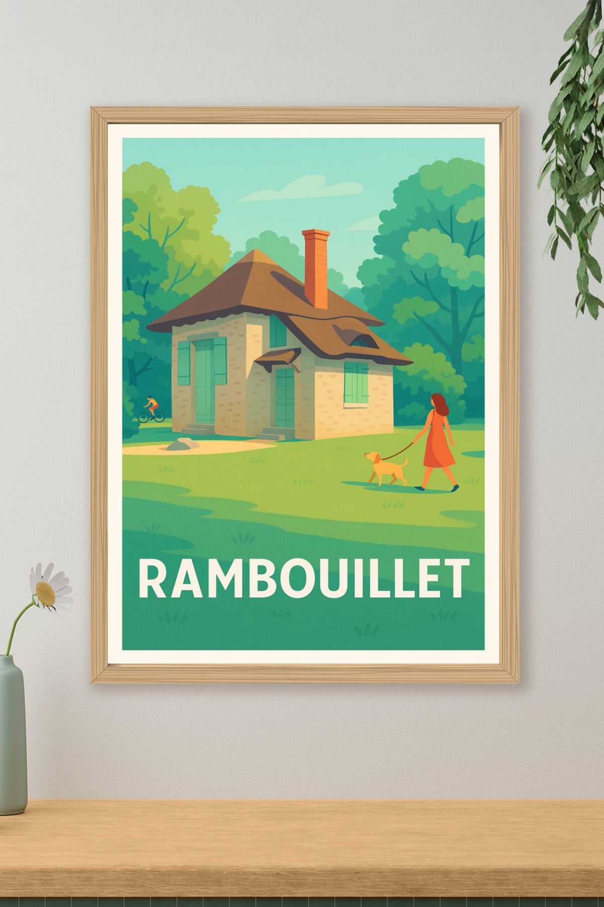 Affiche Rambouillet — Escapade bucolique en pleine nature · poster d'art de Rambouillet