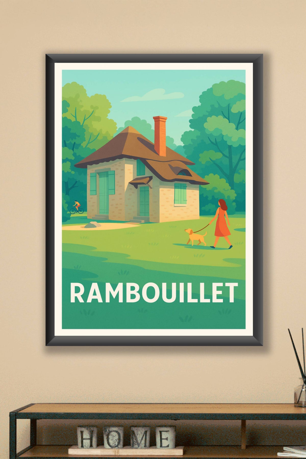 Affiche Rambouillet — Escapade bucolique en pleine nature · poster d'art de Rambouillet