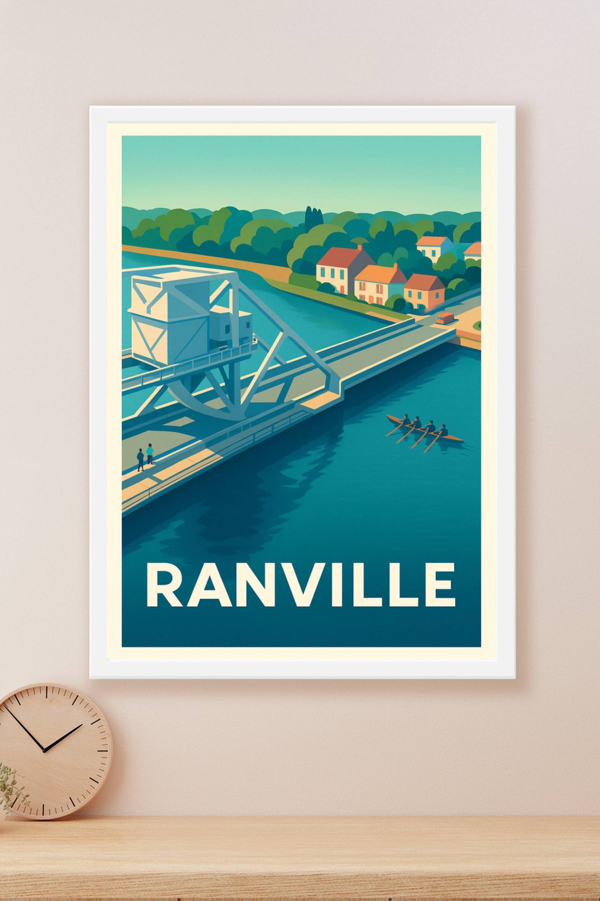 Affiche Ranville — Charme paisible au bord de l'eau · poster d'art de Ranville