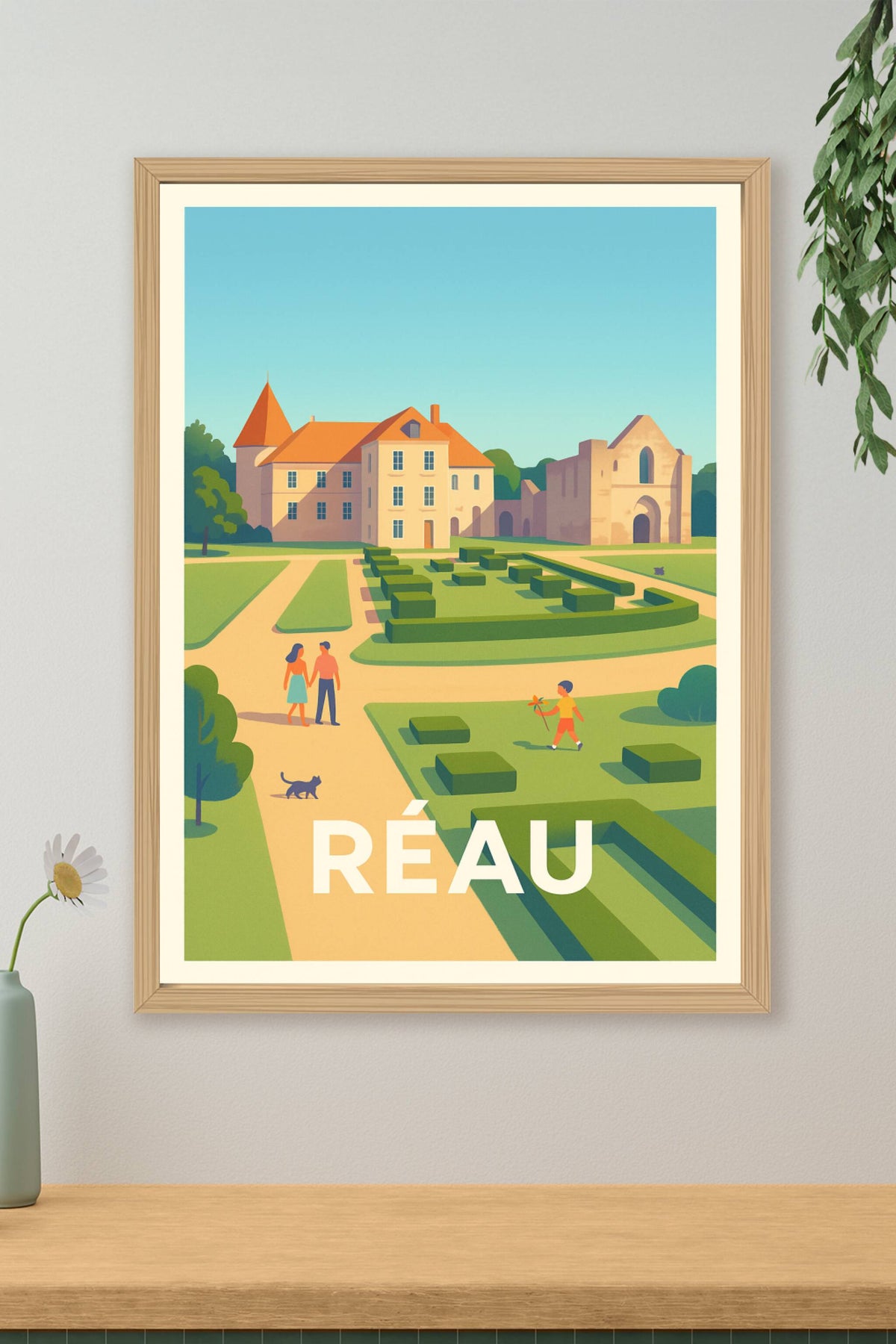 Affiche Réau — Charme et Sérénité au Cœur du Parc · poster d'art de Réau
