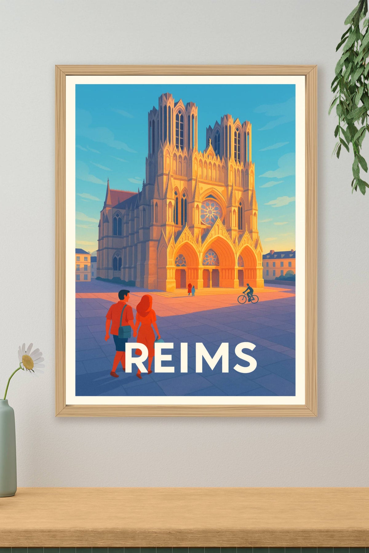 Affiche Reims — L'éclat majestueux de la Cathédrale · poster d'art de Reims