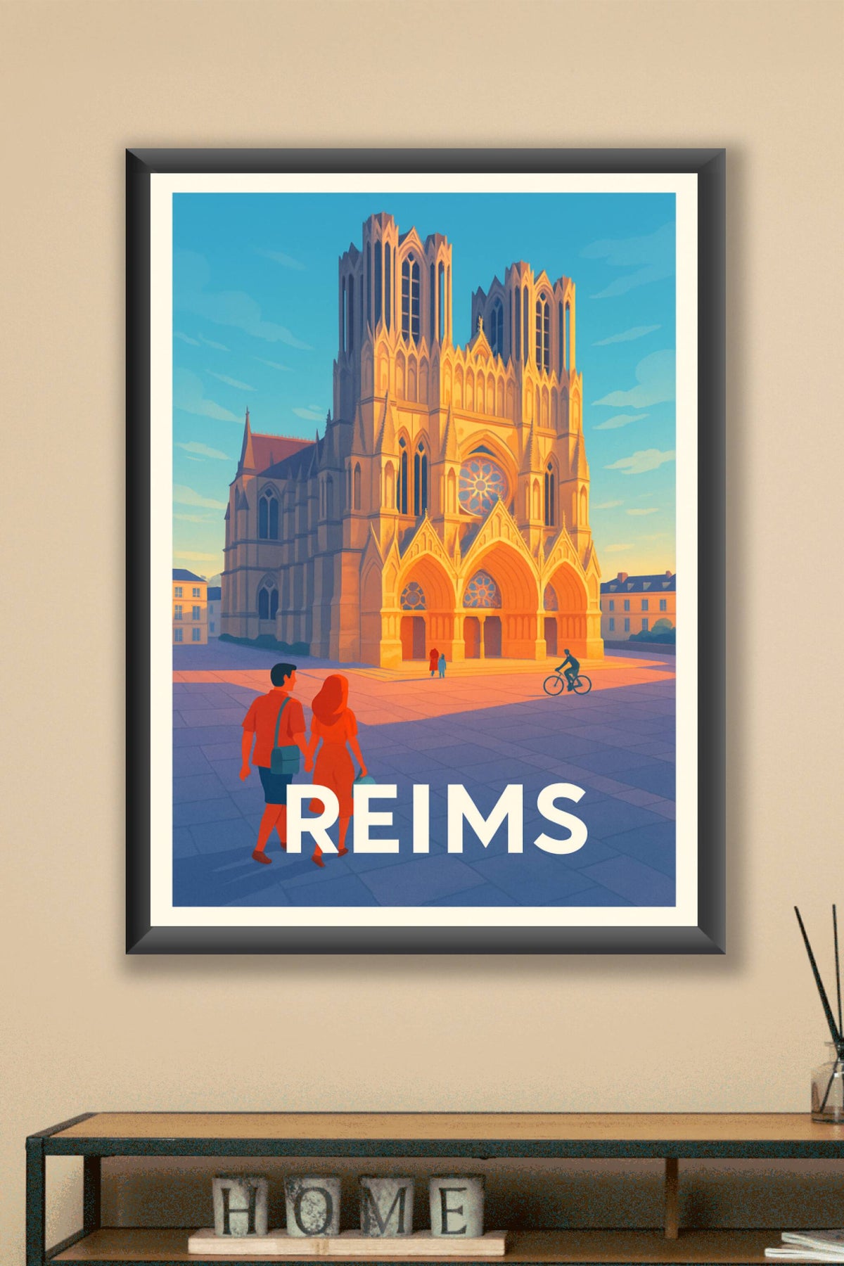 Affiche Reims — L'éclat majestueux de la Cathédrale · poster d'art de Reims