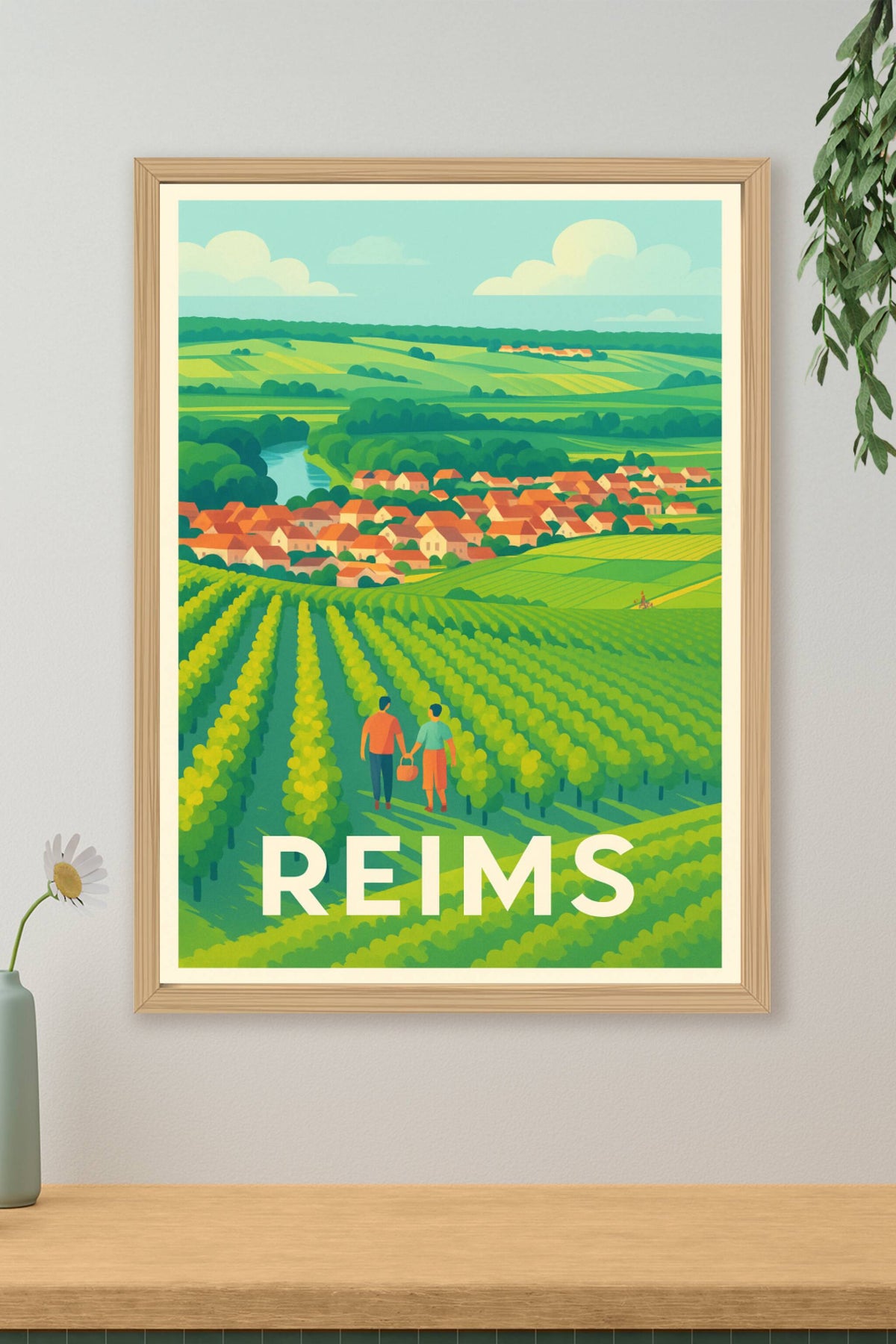 Affiche Reims — Immersion au cœur des vignobles champenois · poster d'art de Reims