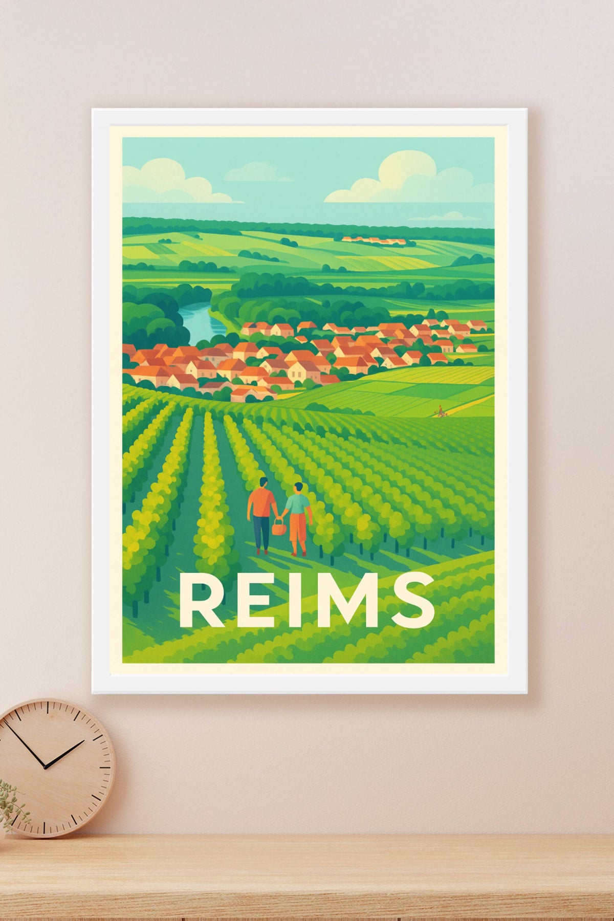 Affiche Reims — Immersion au cœur des vignobles champenois · poster d'art de Reims
