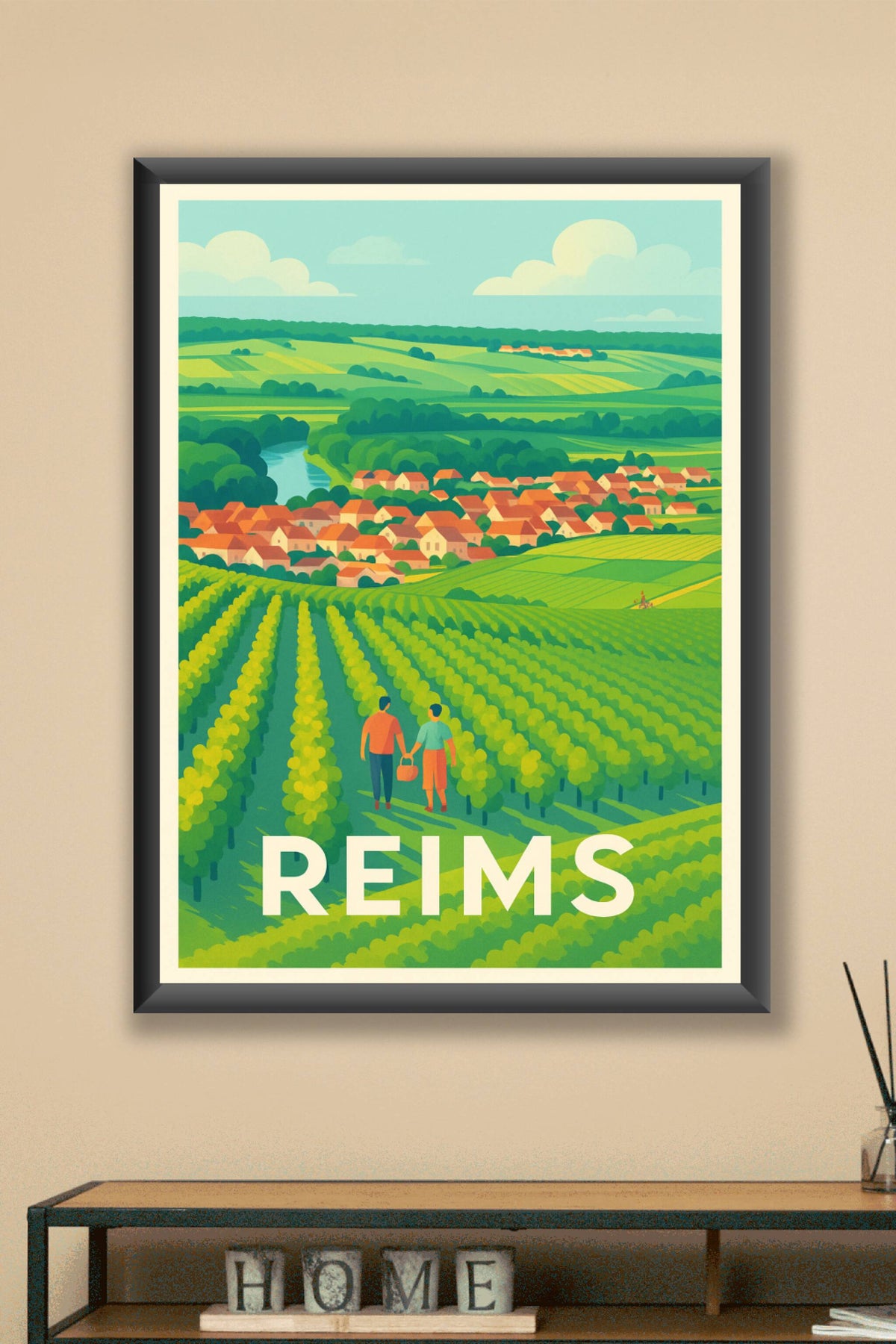 Affiche Reims — Immersion au cœur des vignobles champenois · poster d'art de Reims