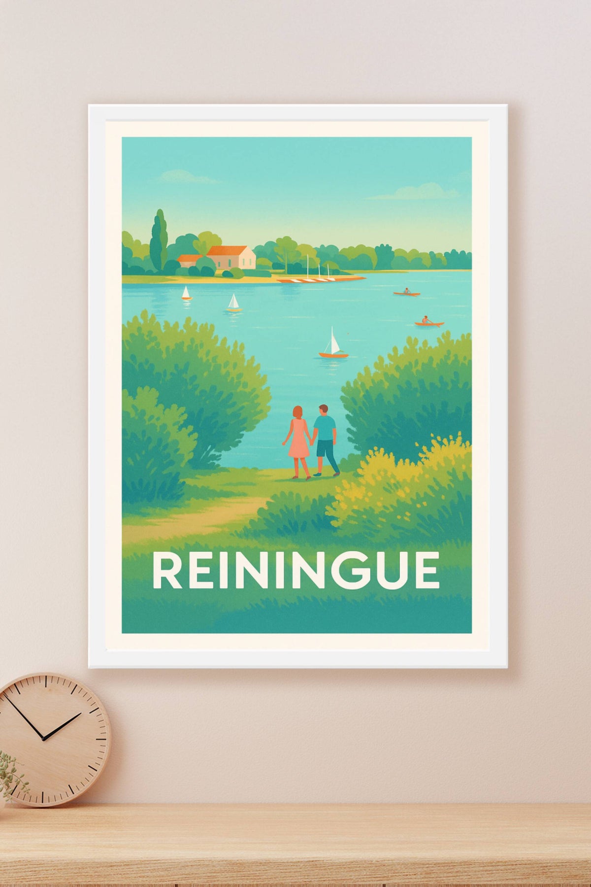Affiche Reiningue — Évasion paisible au bord de l'eau · poster d'art de Reiningue