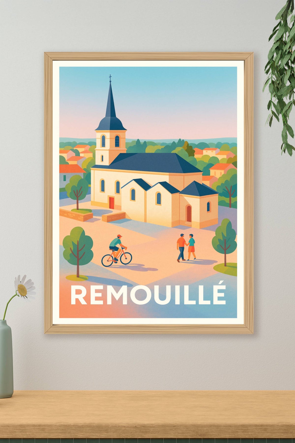 Affiche Remouillé — Charme et sérénité en pleine campagne · poster d'art de Remouillé