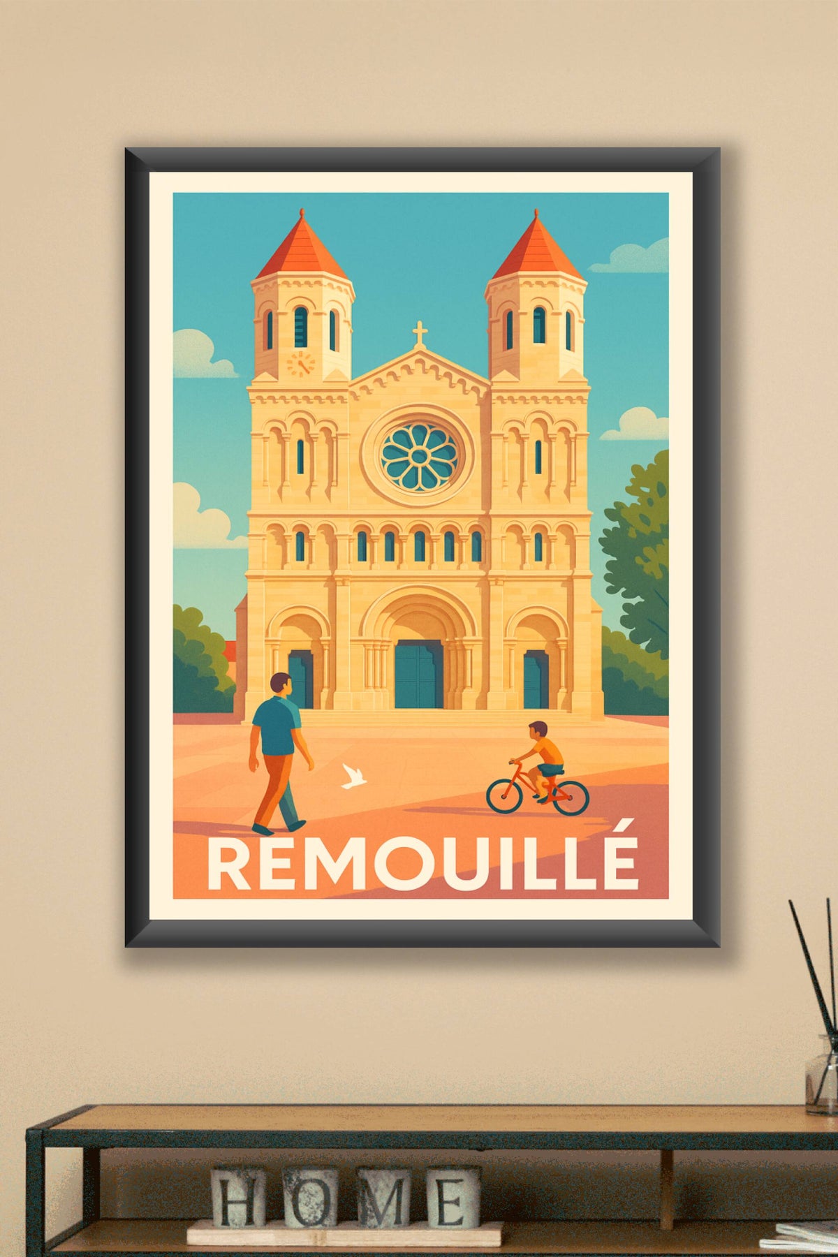 Affiche Remouillé — Un voyage historique et paisible · poster d'art de Remouillé