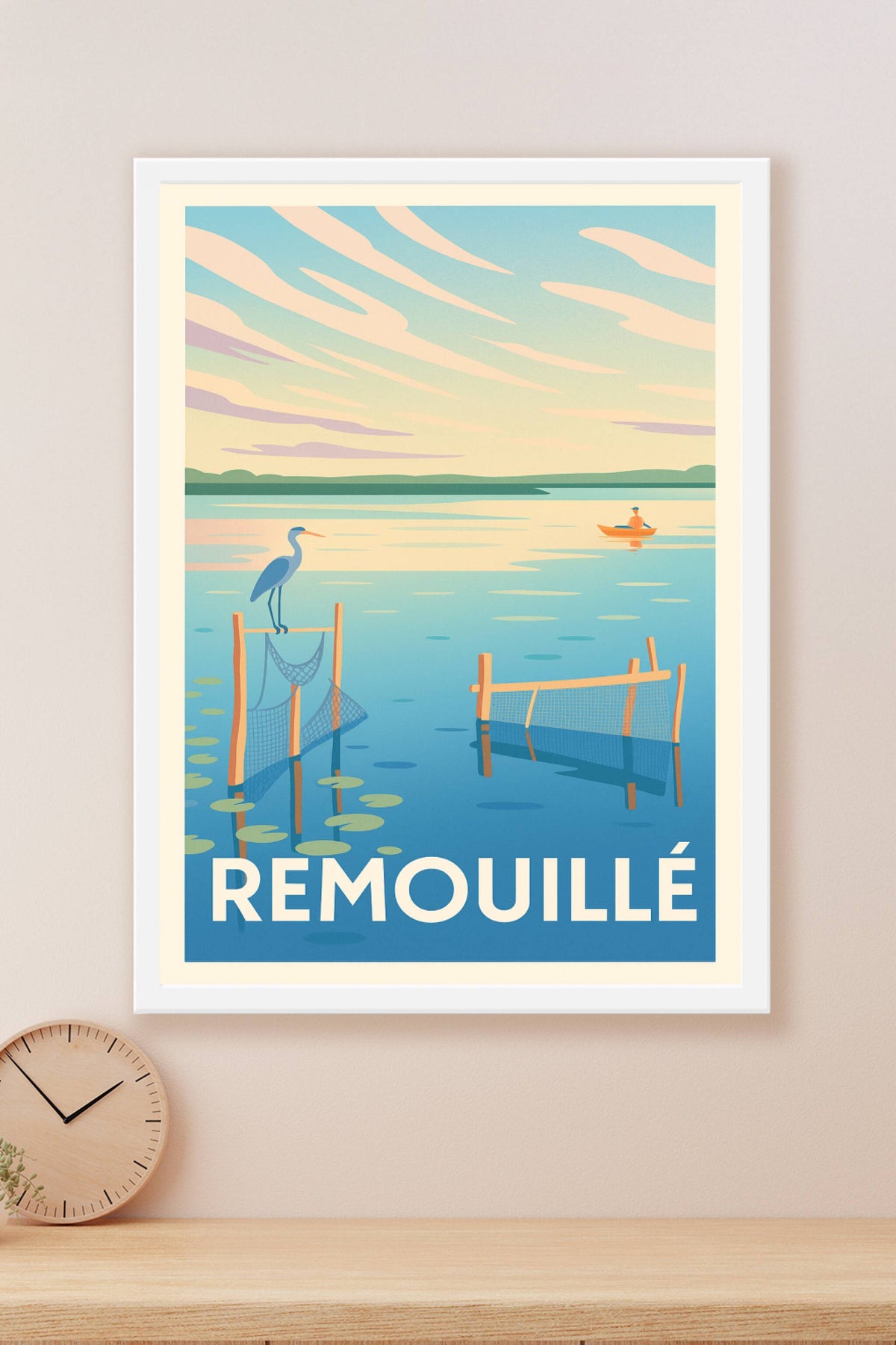 Affiche Remouillé — Sérénité au fil de l'eau · poster d'art de Remouillé