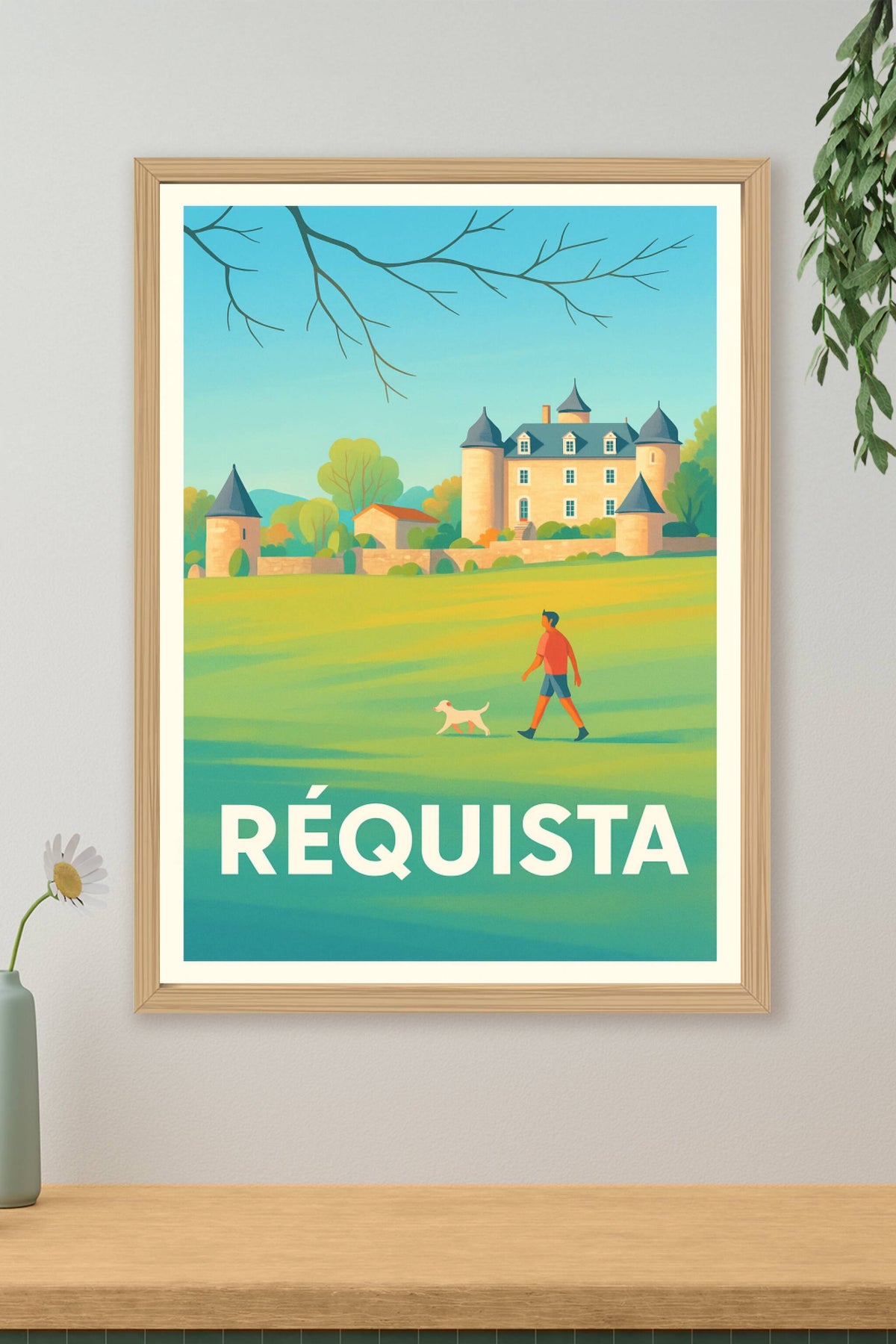 Affiche Réquista — Balade champêtre au château · poster d'art de Réquista