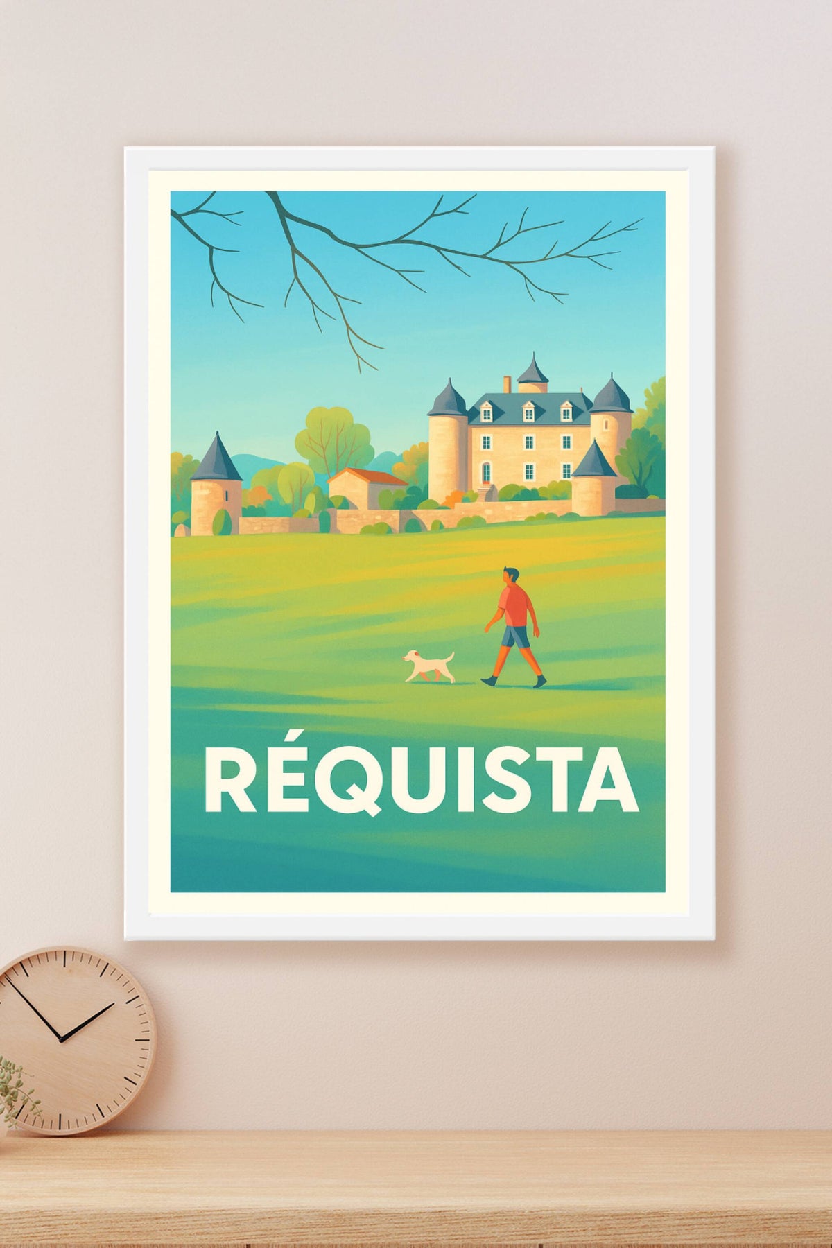 Affiche Réquista — Balade champêtre au château · poster d'art de Réquista