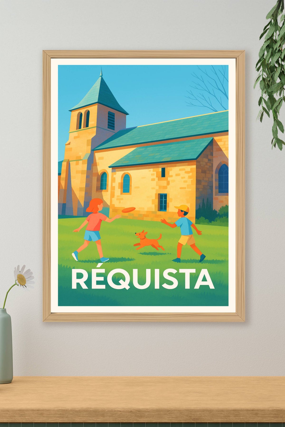 Affiche Réquista — L'art de vivre au village · poster d'art de Réquista