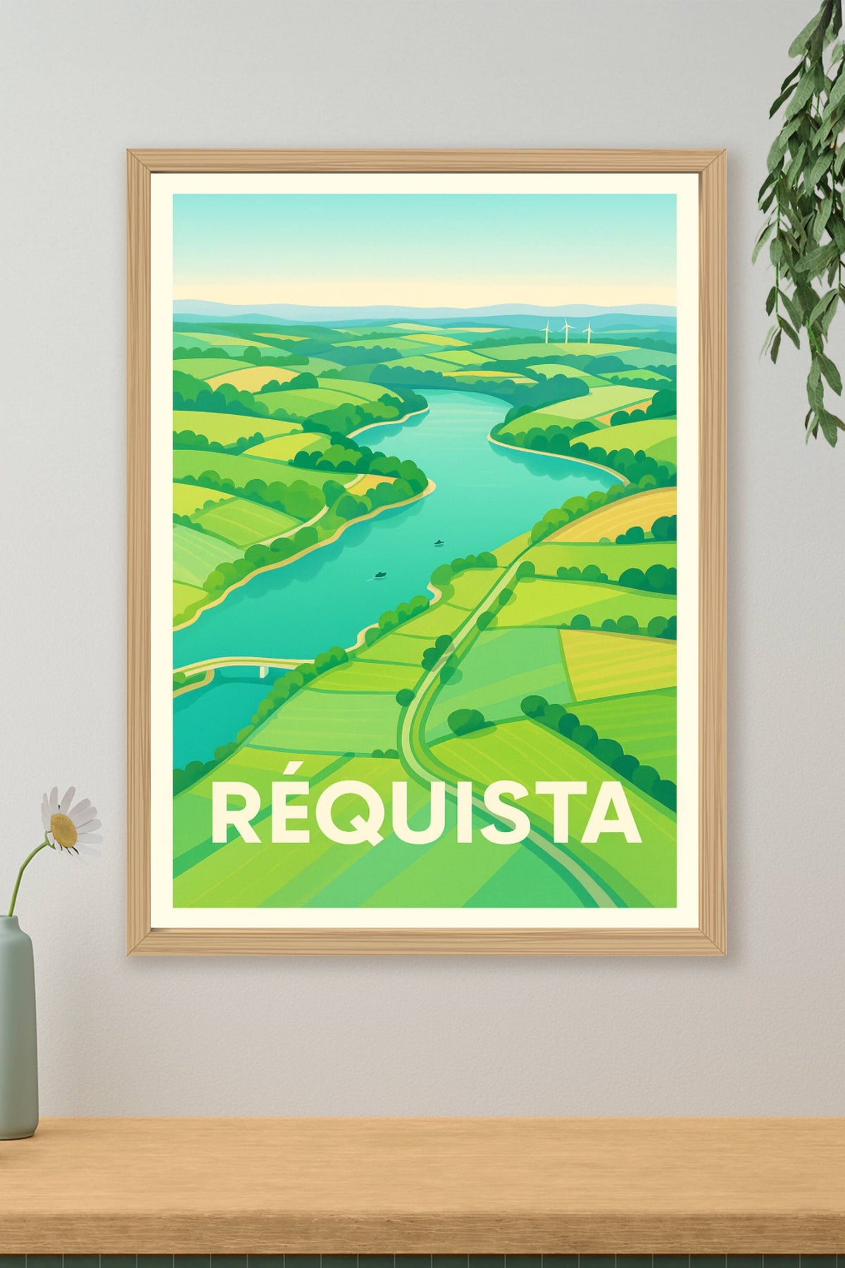 Affiche Réquista — L'échappée verte du Tarn · poster d'art de Réquista