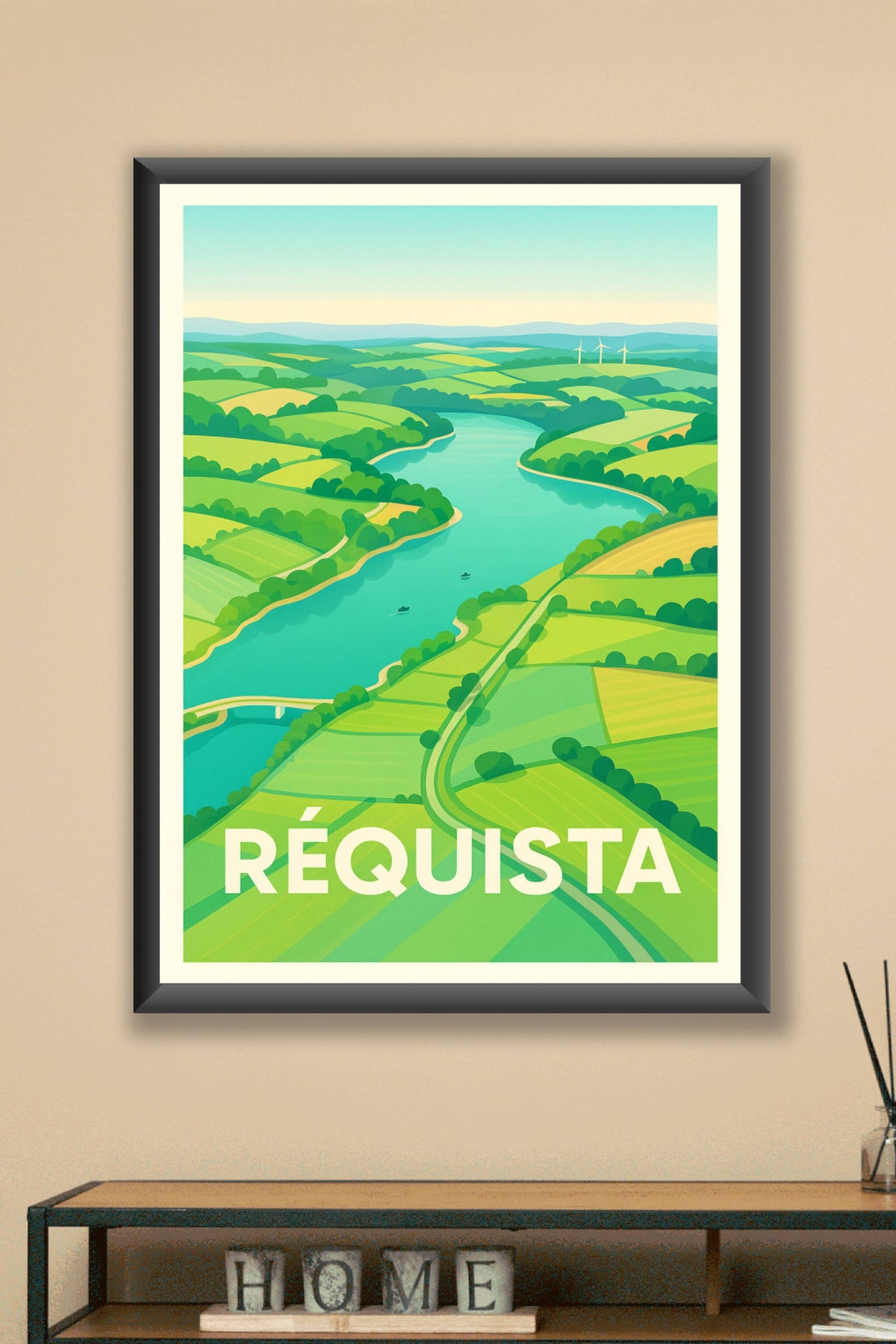 Affiche Réquista — L'échappée verte du Tarn · poster d'art de Réquista