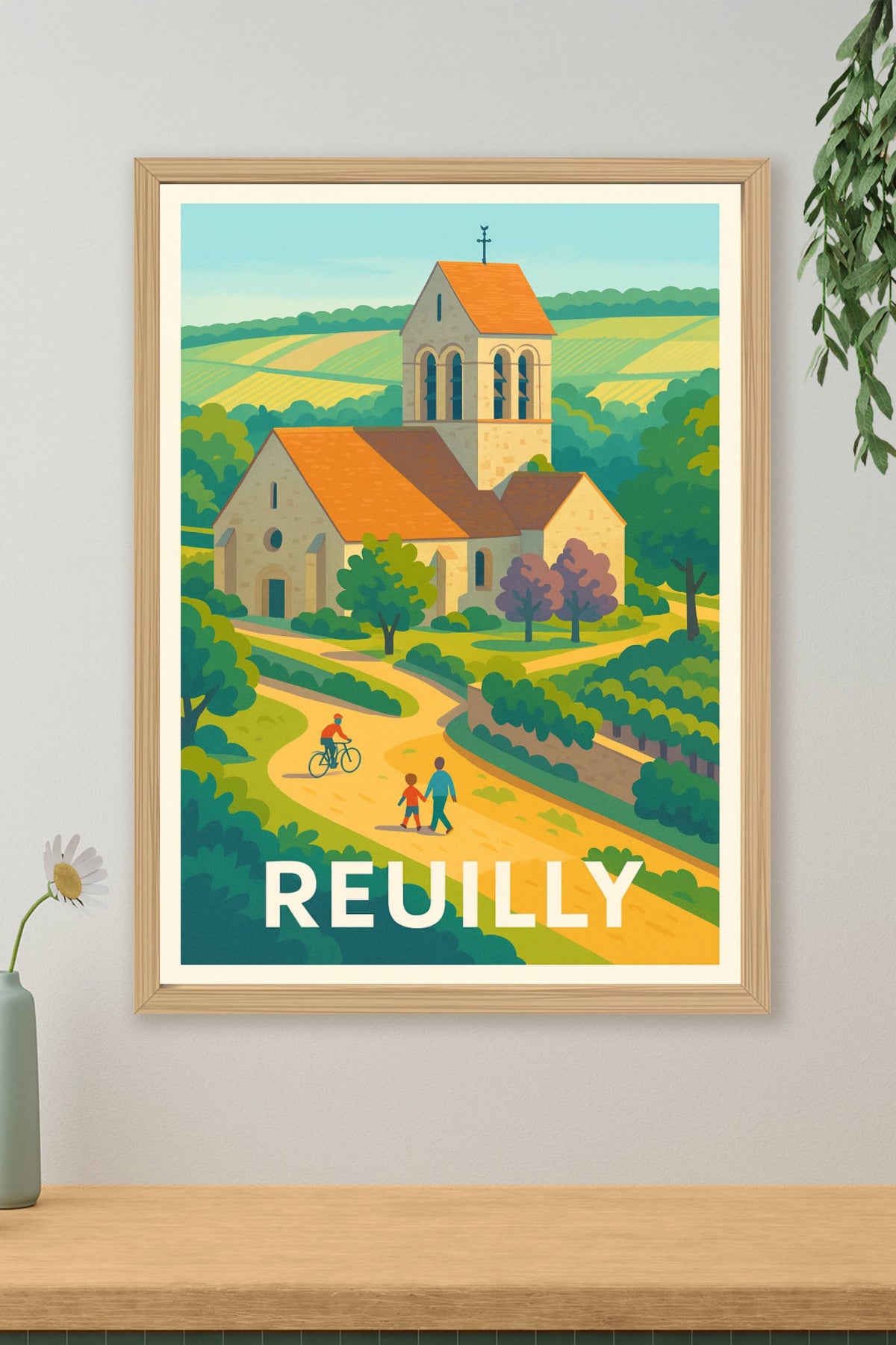 Affiche Reuilly — Évasion bucolique au cœur de la campagne · poster d'art de Reuilly
