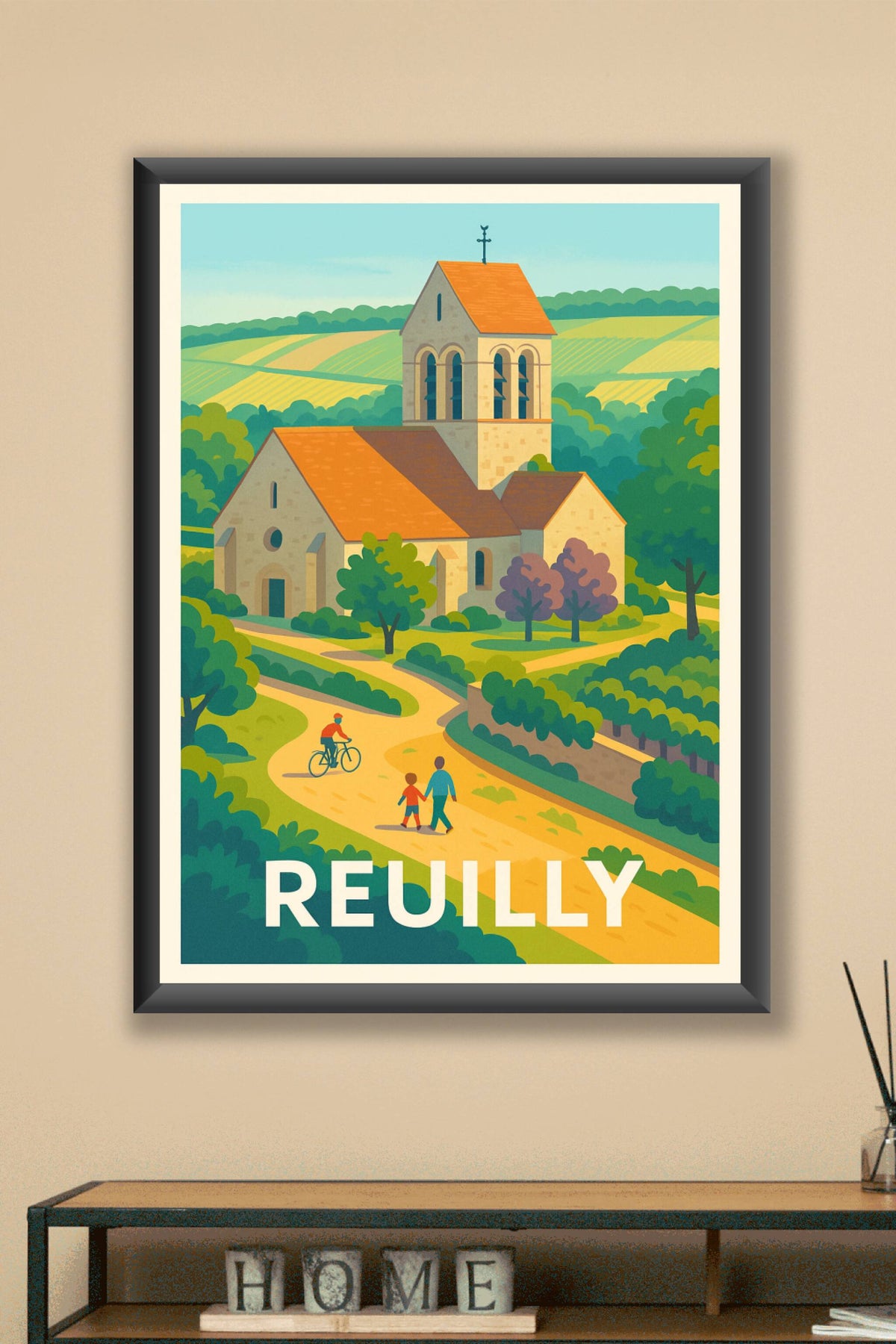 Affiche Reuilly — Évasion bucolique au cœur de la campagne · poster d'art de Reuilly
