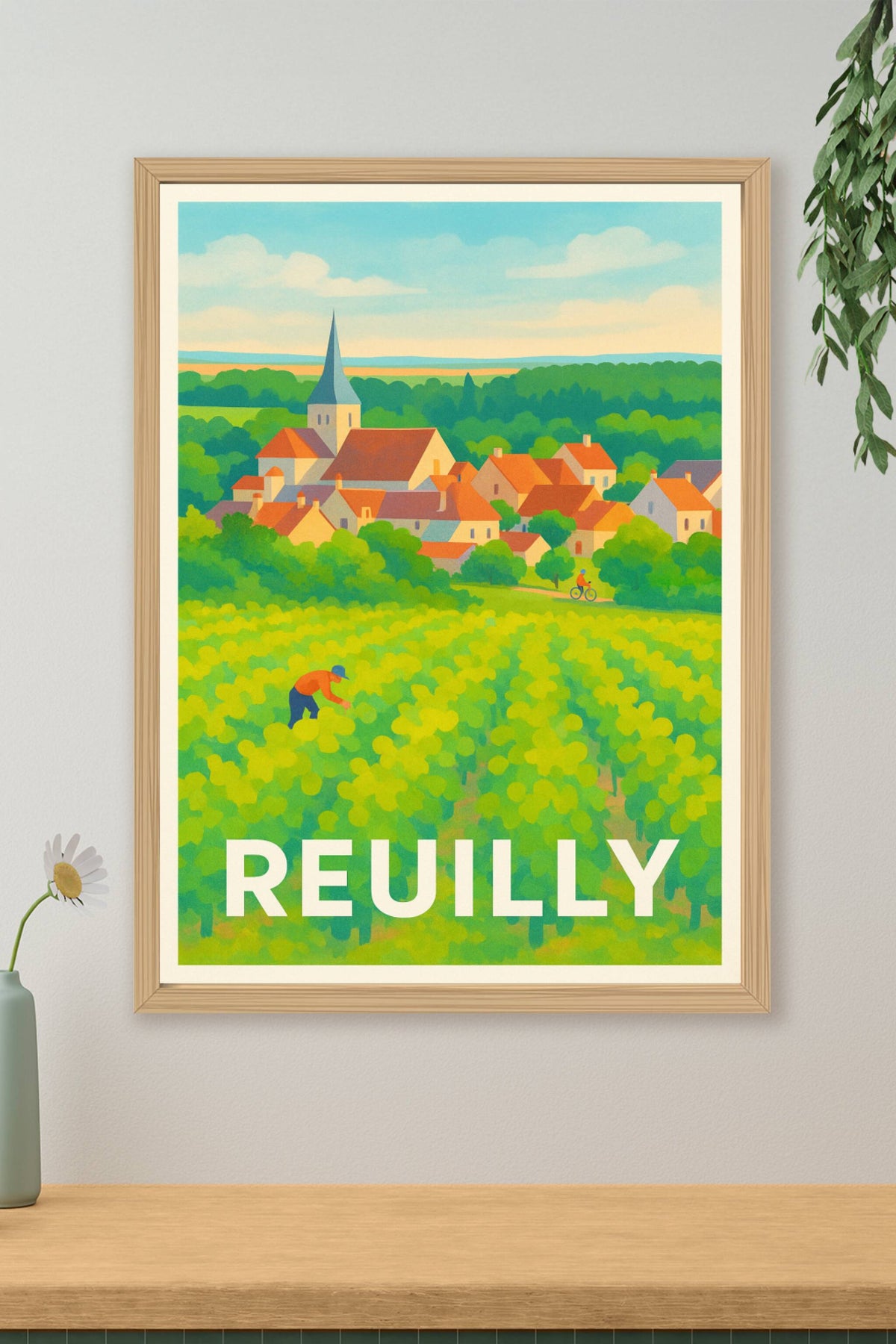 Affiche Reuilly — Charme bucolique du vignoble français · poster d'art de Reuilly